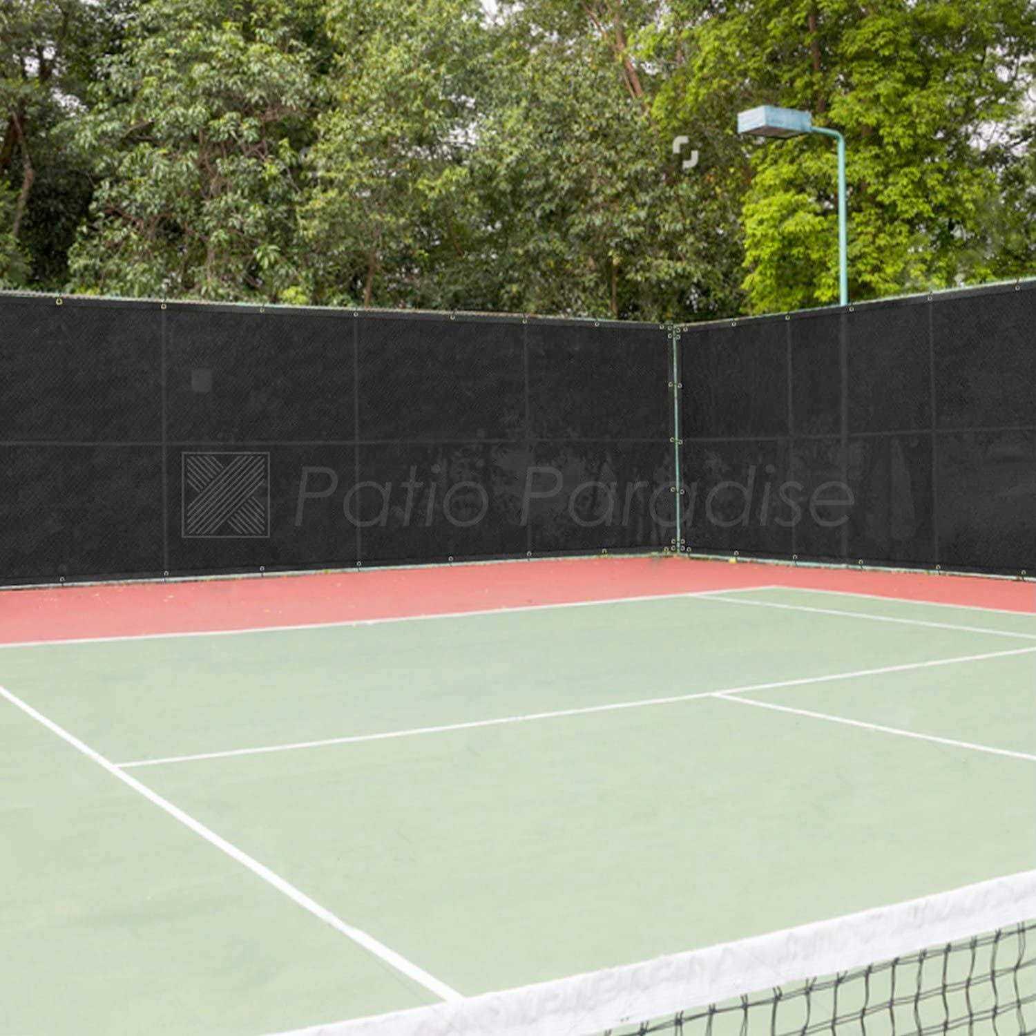 Patio 4′ x Fence Privacy Screen Commercial Outdoor Backyard Shade Windscreen Mesh Fabric with Brass Gromment - Inhomebuy