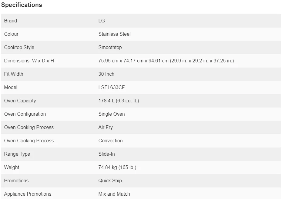 LG 6.3 CU. FT. SMUDGE RESISTANT STAINLESS STEEL SMART WI-FI ENABLED FAN CONVECTION ELECTRIC SLIDE-IN - Inhomebuy