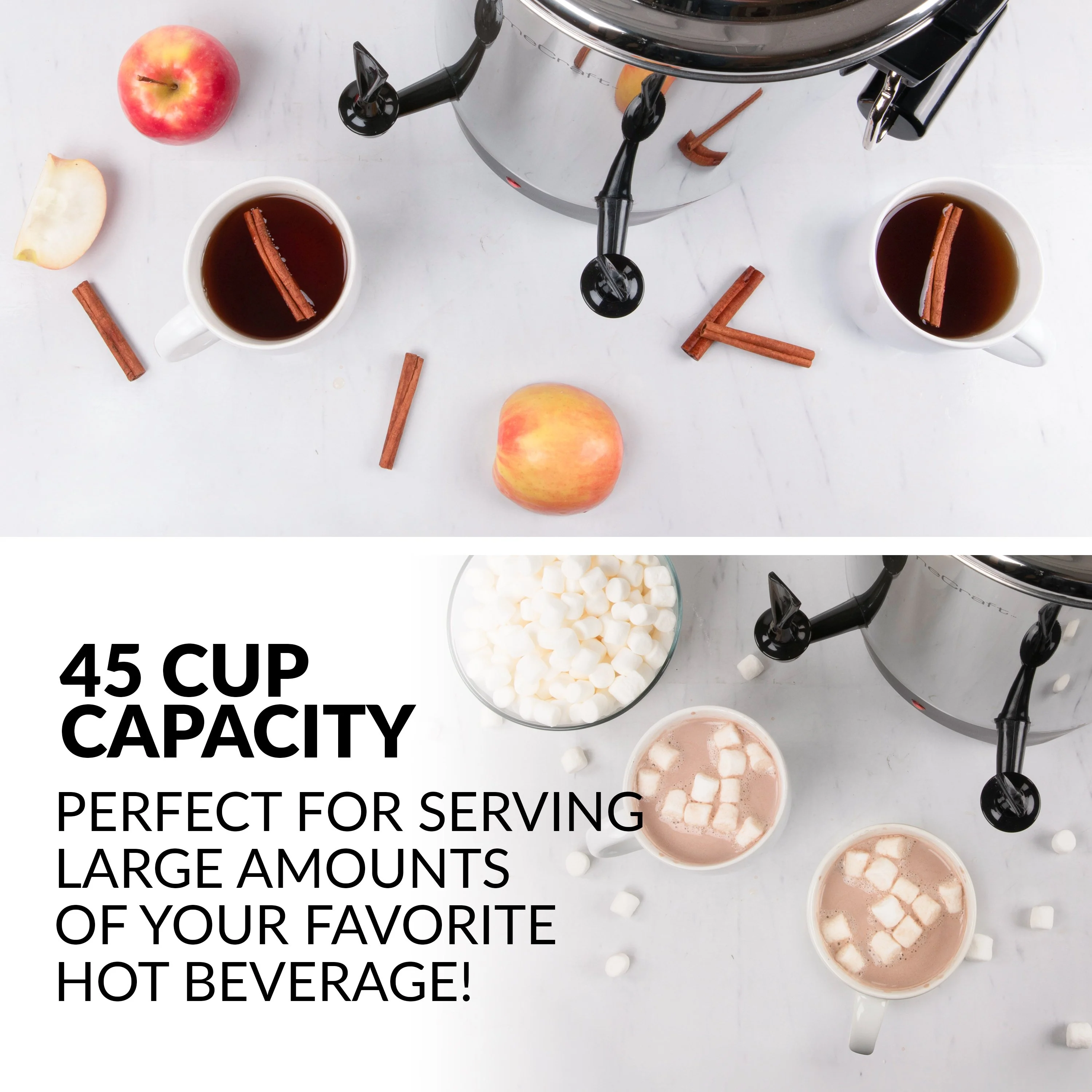 HomeCraft�?Quick-Brewing 1000-Watt Automatic 45-Cup Coffee Urn, Stainless Steel - Inhomebuy