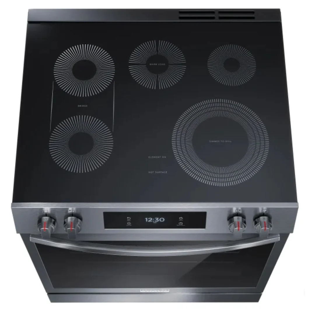 FRIGIDAIRE GALLERY 30 IN 6.2 CU FT. ELECTRIC TOTAL CONVECTION 5-BURNER RANGE WITH AIR FRY - GCFE306C - Inhomebuy