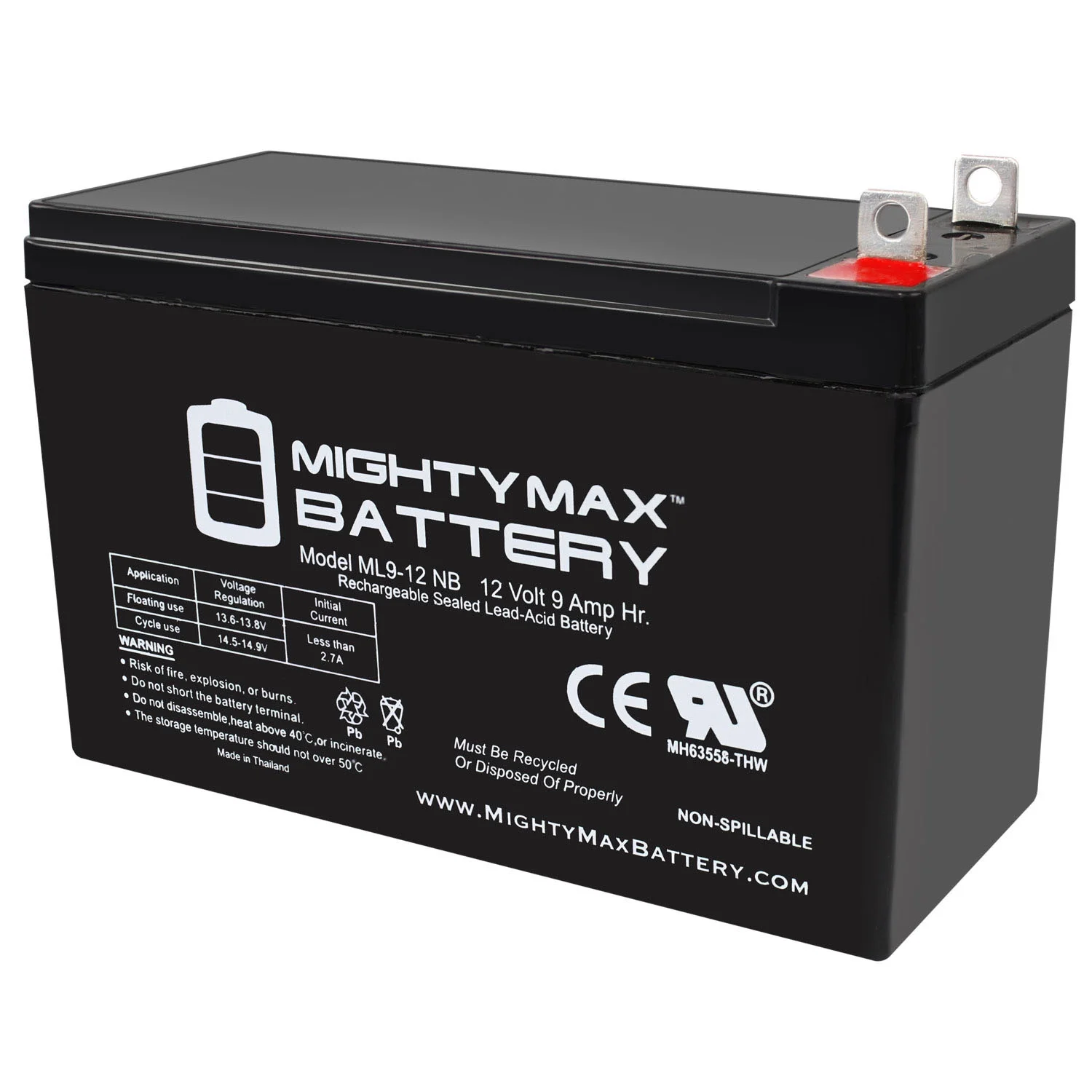 12V 9AH Battery Replacement for Generac XG8000E Portable Generators - Inhomebuy