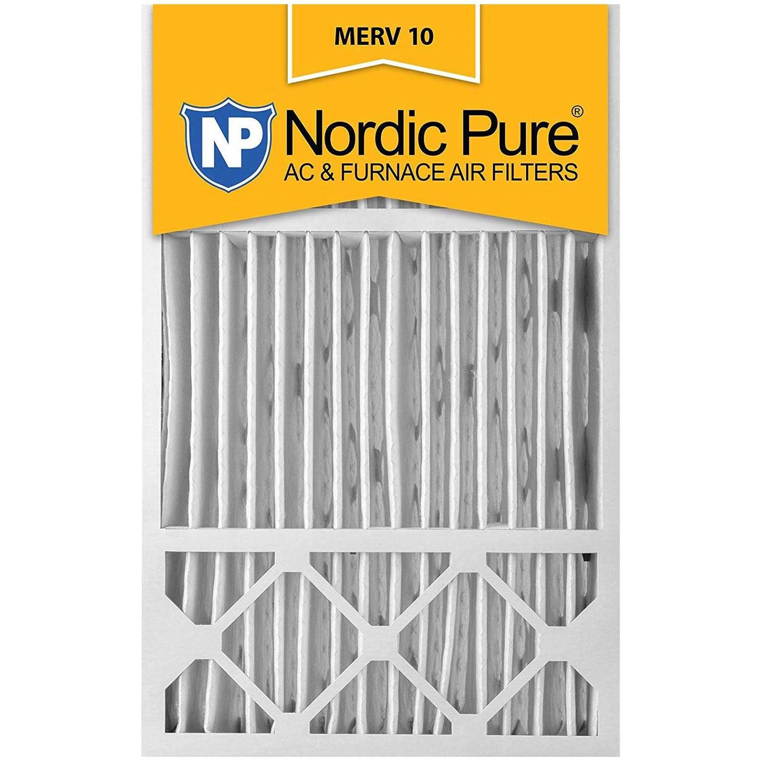 Nordic Pure MERV Pleated Plus Carbon AC Furnace Air Filters - Inhomebuy