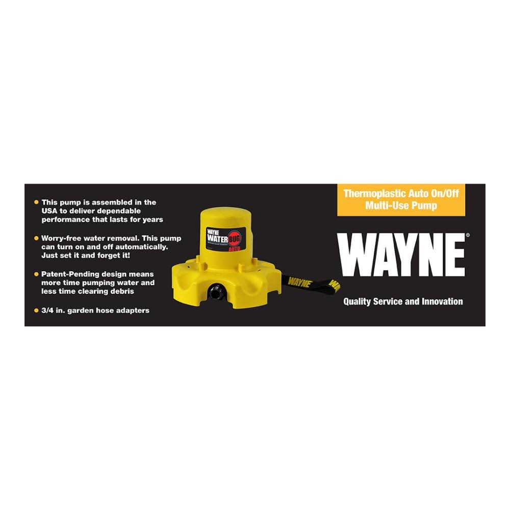 Wayne WaterBUG Submersible Utility Pump WWB - Inhomebuy