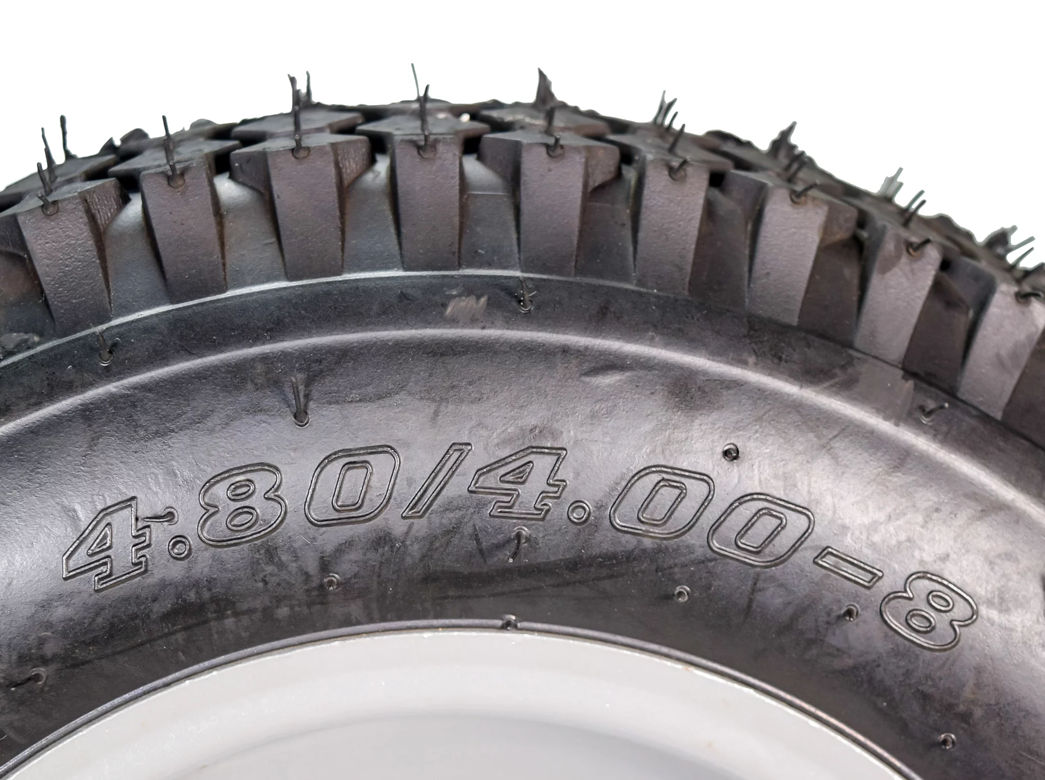 MASSFX 4.80/4.00-8 4 Ply Pre-Mounted 4x4 Bolt Tubeless Trailer Tire (Two Pack) - Inhomebuy