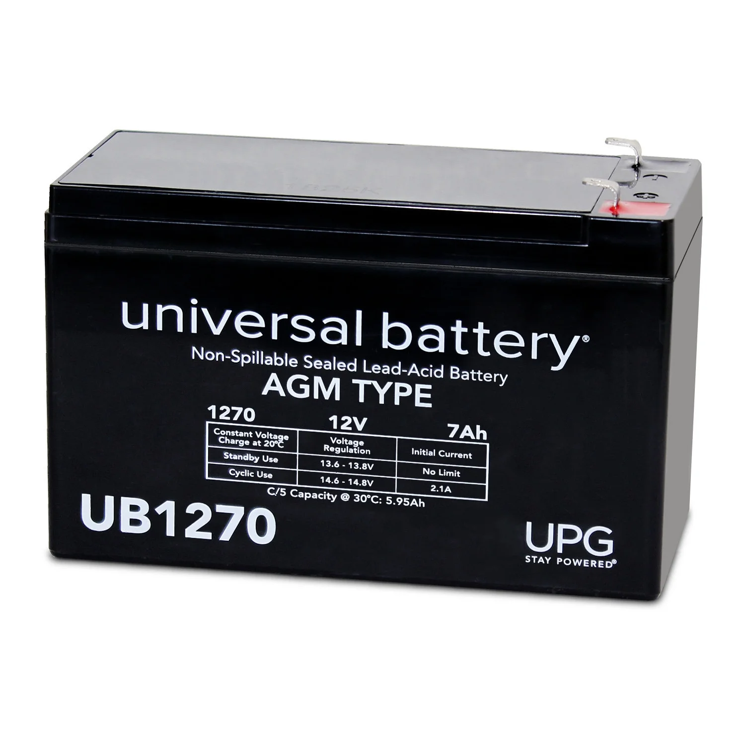 Universal Battery UB1270 12V 7AH acid battery - Inhomebuy