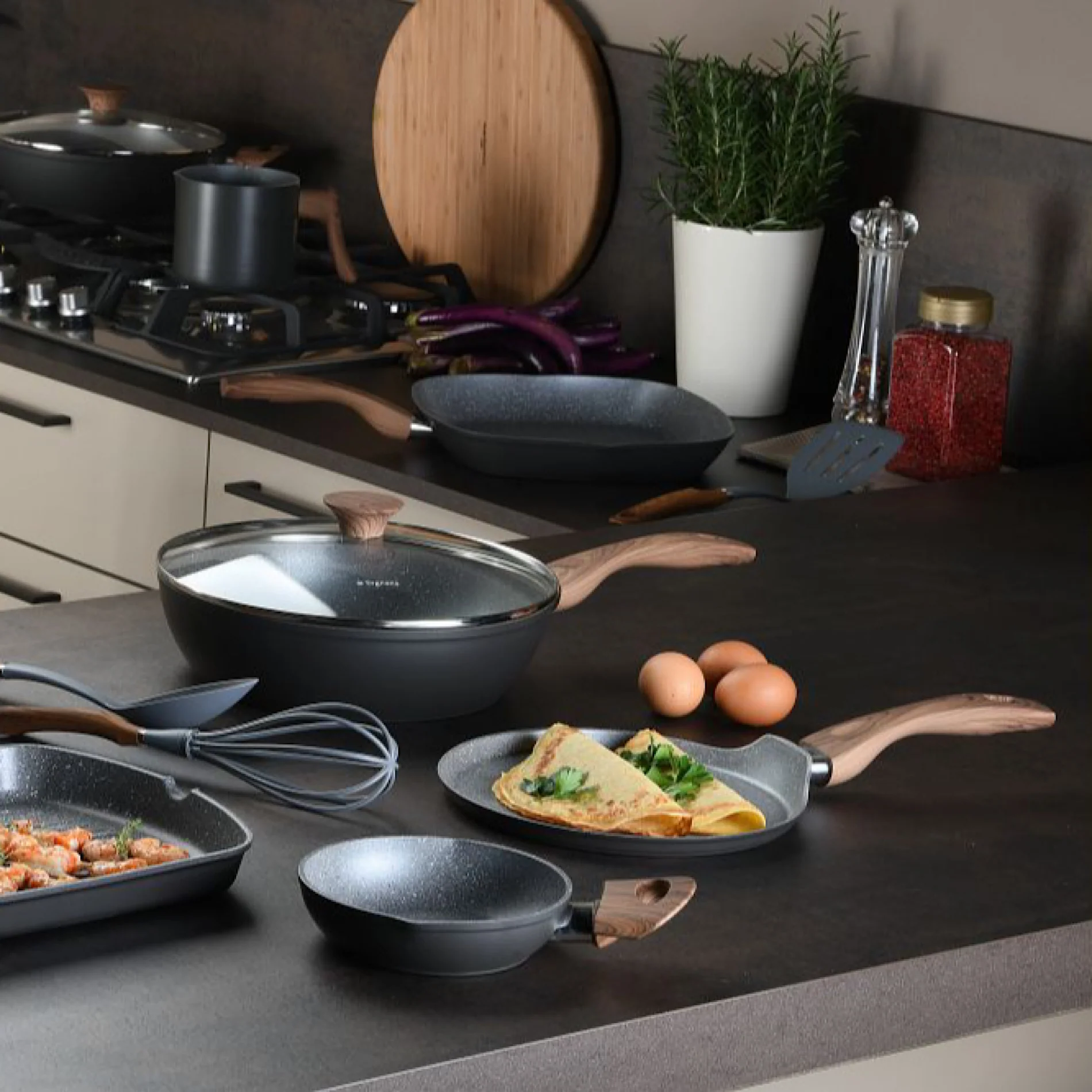 Grancuci Linea Great Stone Cookware Set 8pcs - Inhomebuy