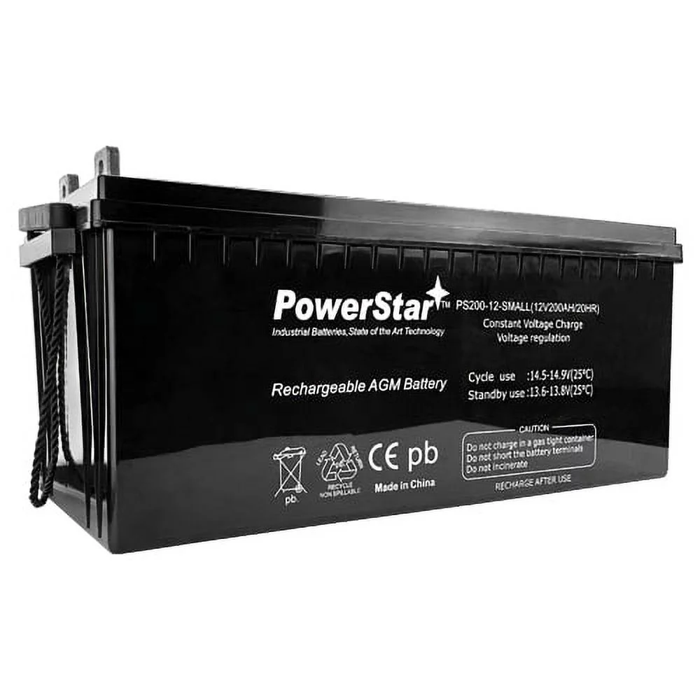 Maintenance-Free Group Size 4D 12V 200AH AGM Deep Cycle Lead Acid Battery - Inhomebuy
