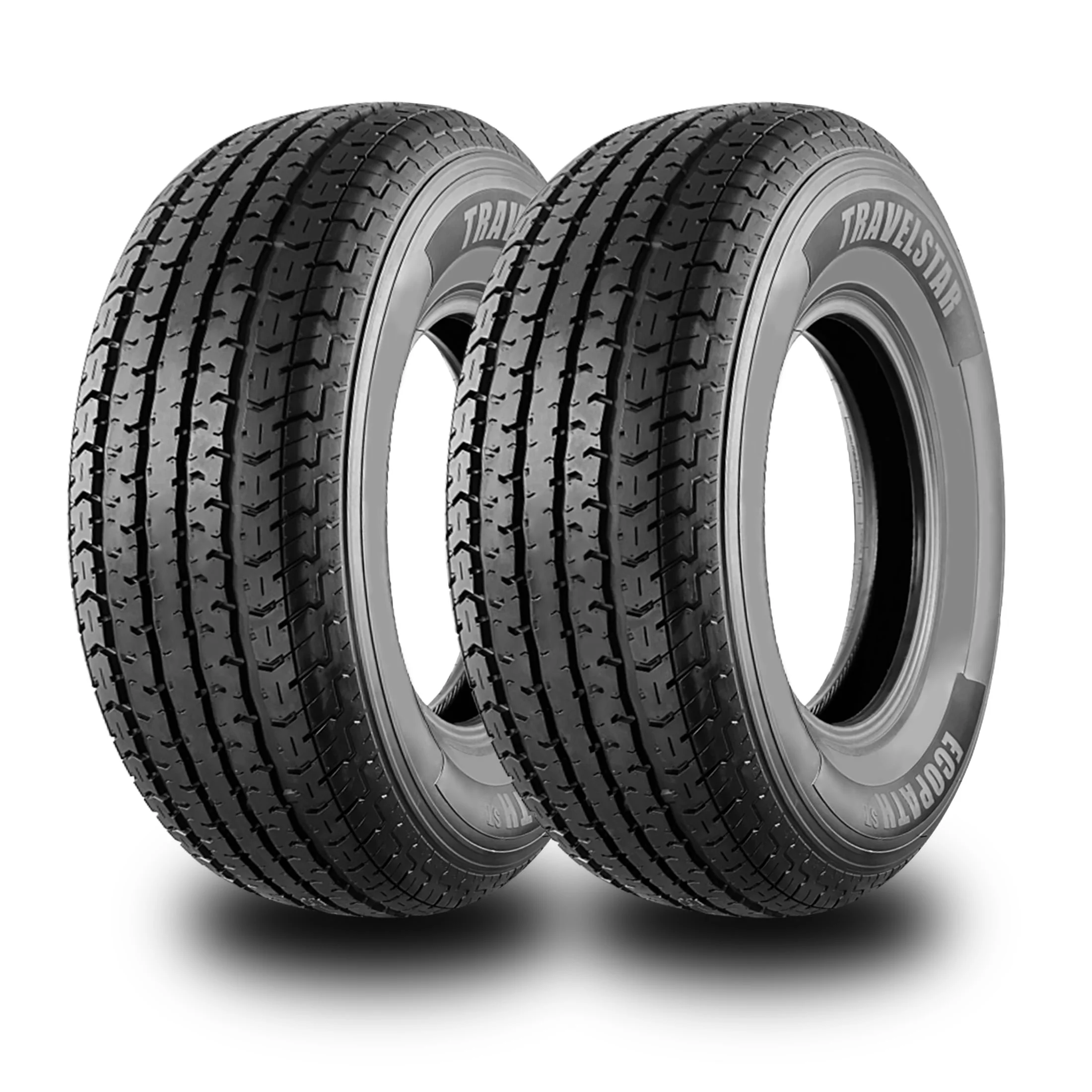 Travelstar Ecopath ST ST205/75R15 8 Ply 107M Load D Radial Trailer Tire - ST 205/75/15,Set of 2(Tire Only) - Inhomebuy