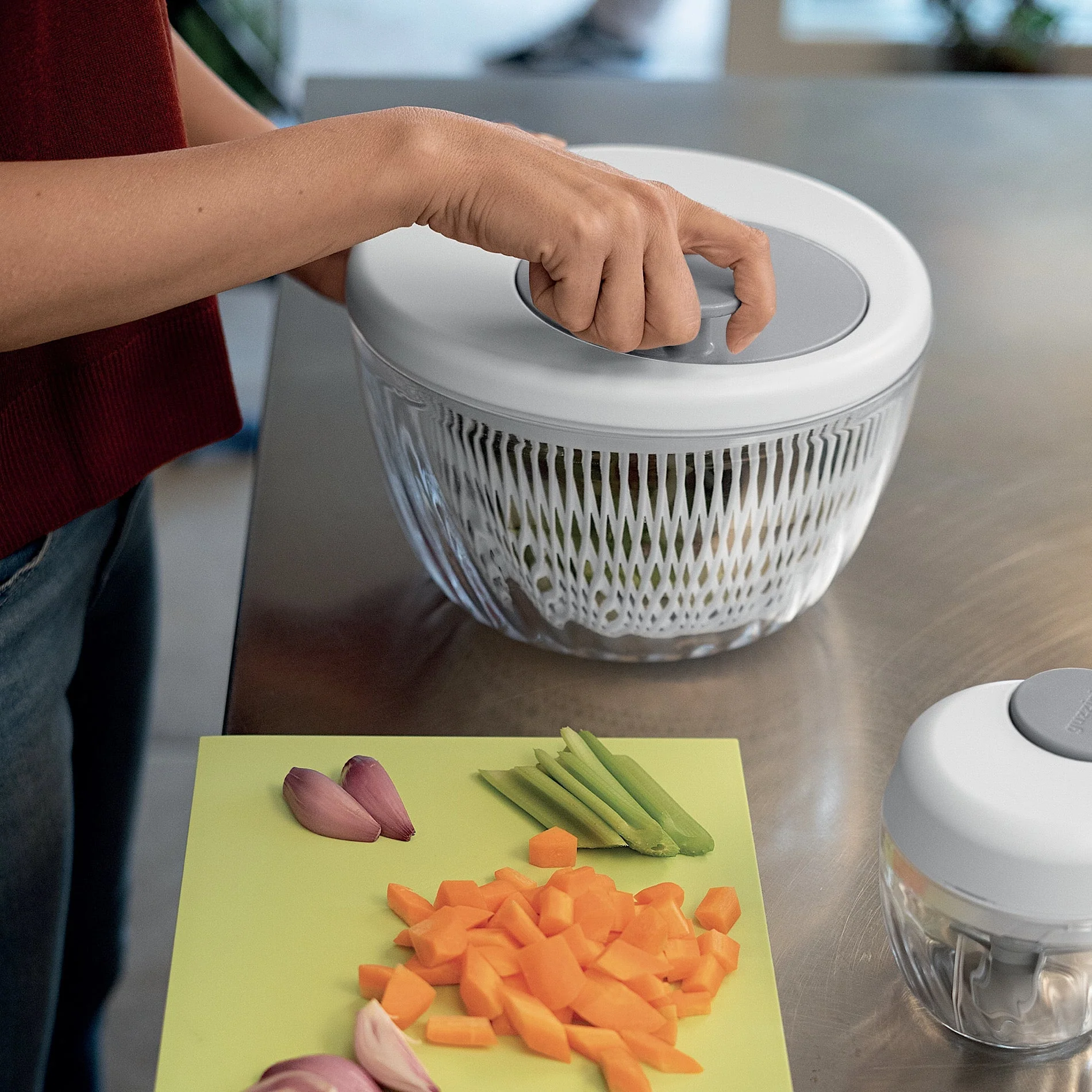 Spin&Store Salad Spinner With Lid 26 Kitchen Active Design - Inhomebuy