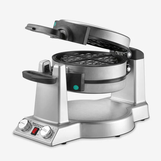 Cuisinart BreakfastCentral Waffle/ Omelette Maker: 1500W, silver | WAF-600C - Inhomebuy