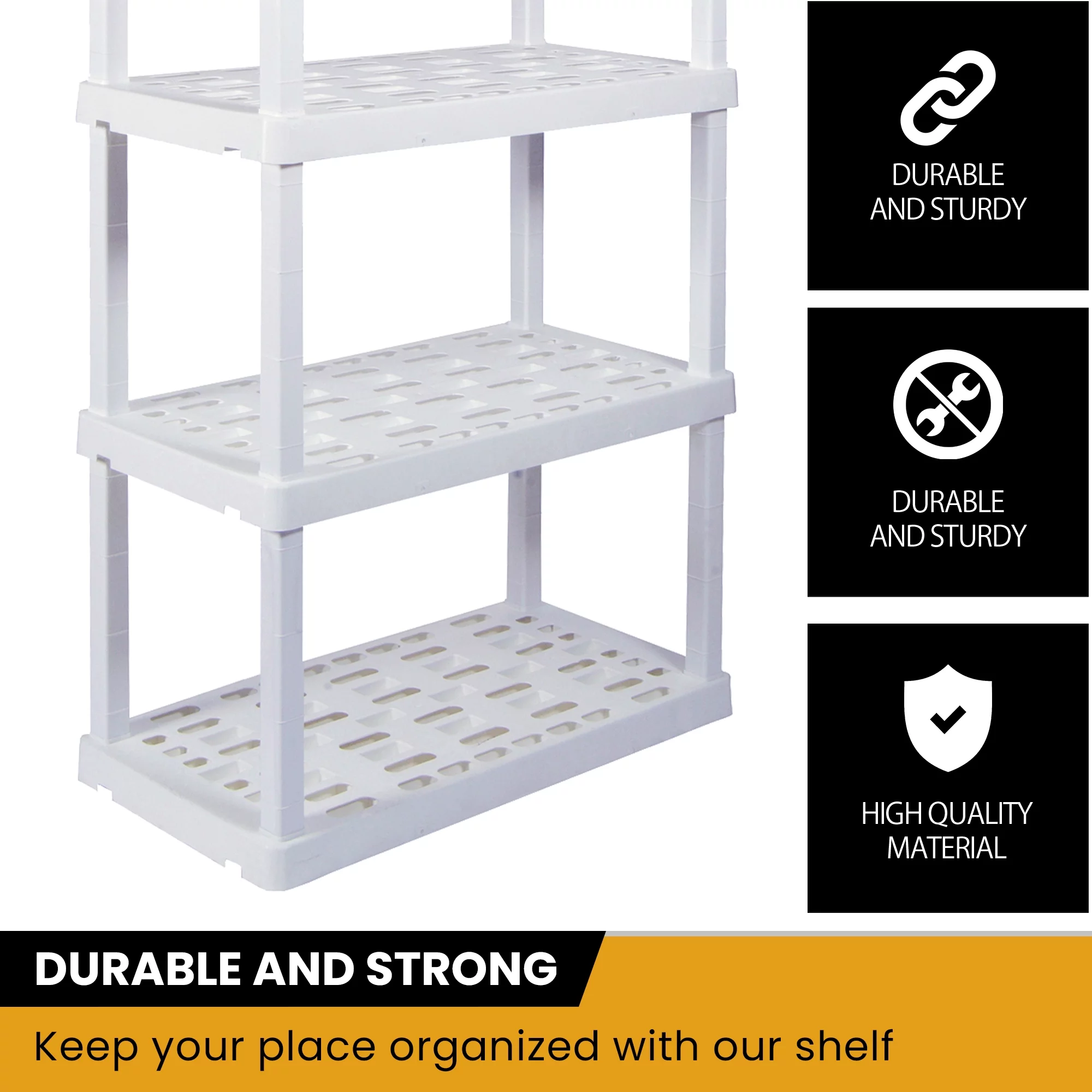 Hyper Tough 4-Tier Shelving Unit, W30 x D14 x H57