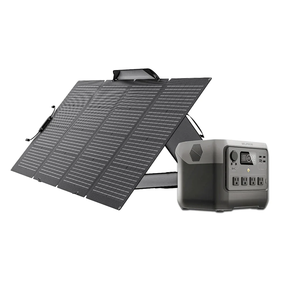 EcoFlow Package - RIVER 2 Pro Portable Power Station (768Wh) and 1 x Bifacial Portable Solar Panel (220W) - Inhomebuy