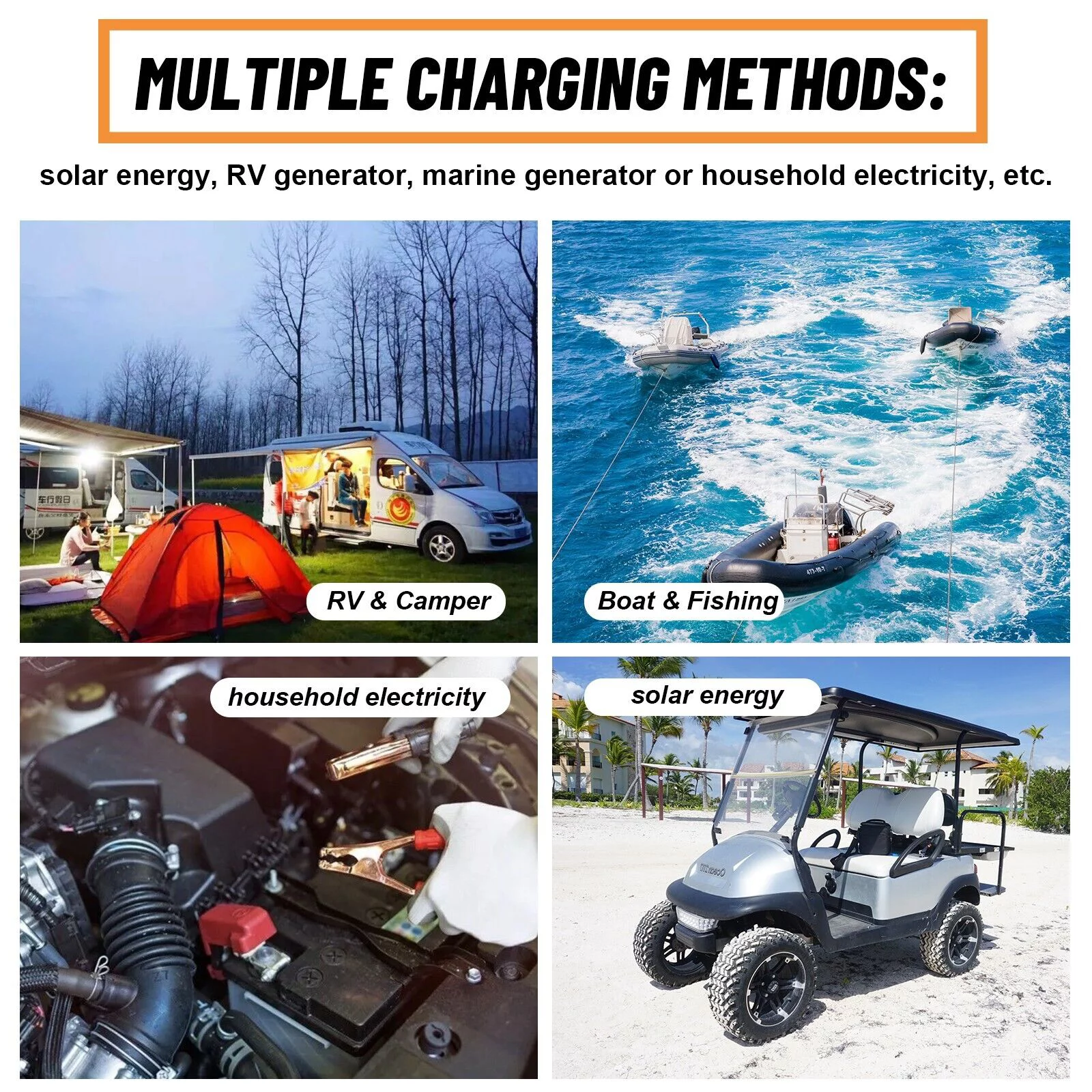 BtrPower 12V 50Ah LiFePO4 Lithium Iron Phosphate Battery Pack for RV Marine Solar System - Inhomebuy