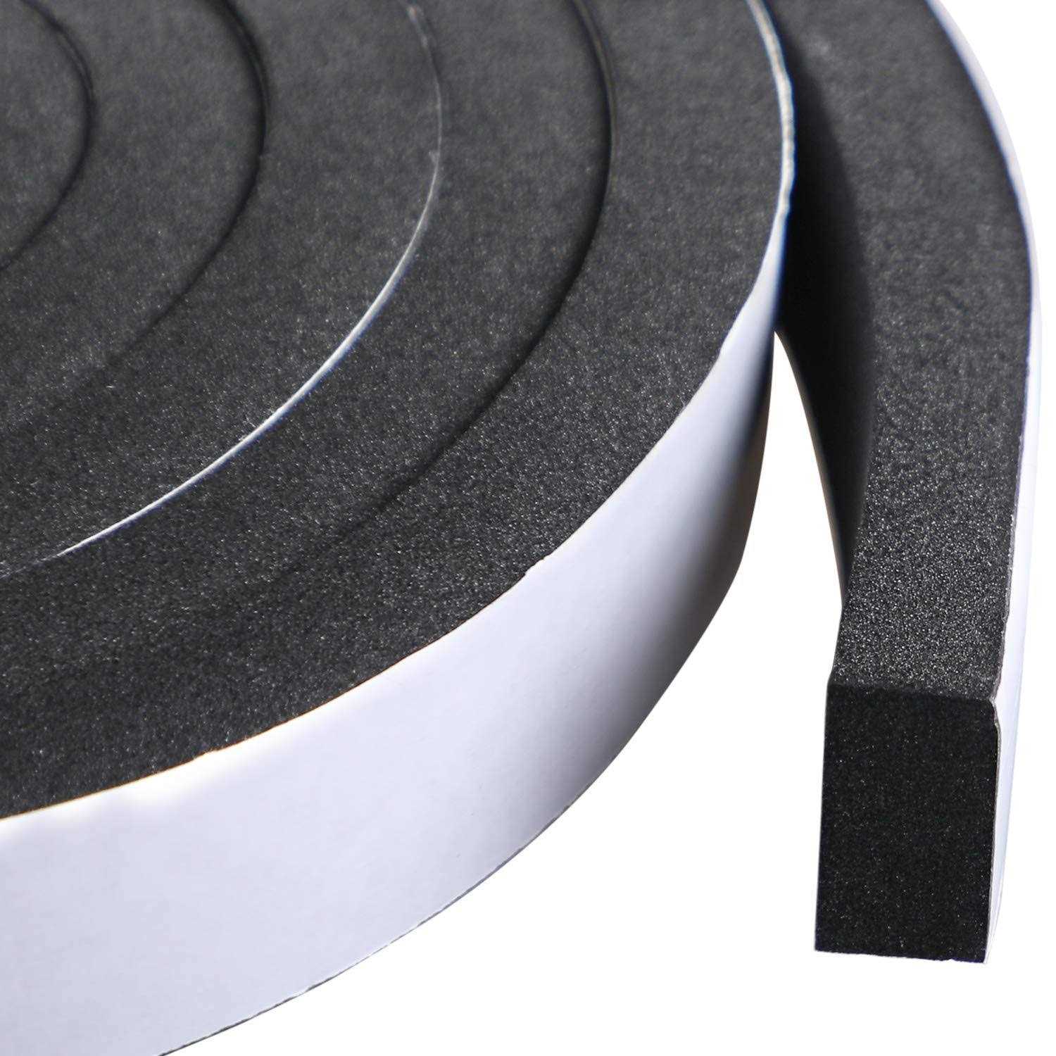 MXCELL High Density Foam Tape Waterproof Sealing Strip CR Strips Neoprene Single-Sided Adhesive EVA Seal 13Ft - Inhomebuy