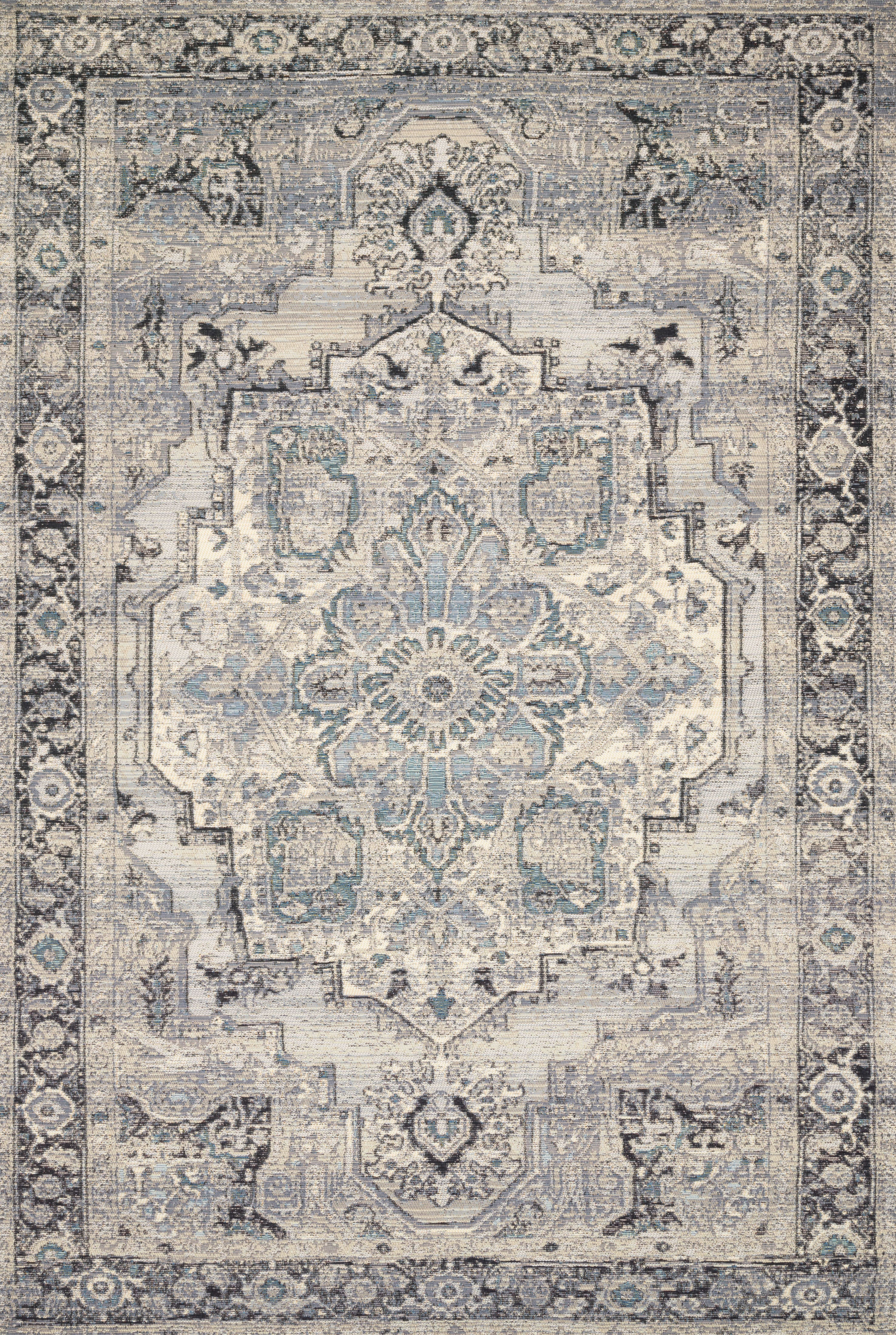 Loloi Rugs Mika Collection Rug in Grey, Blue - 10'6