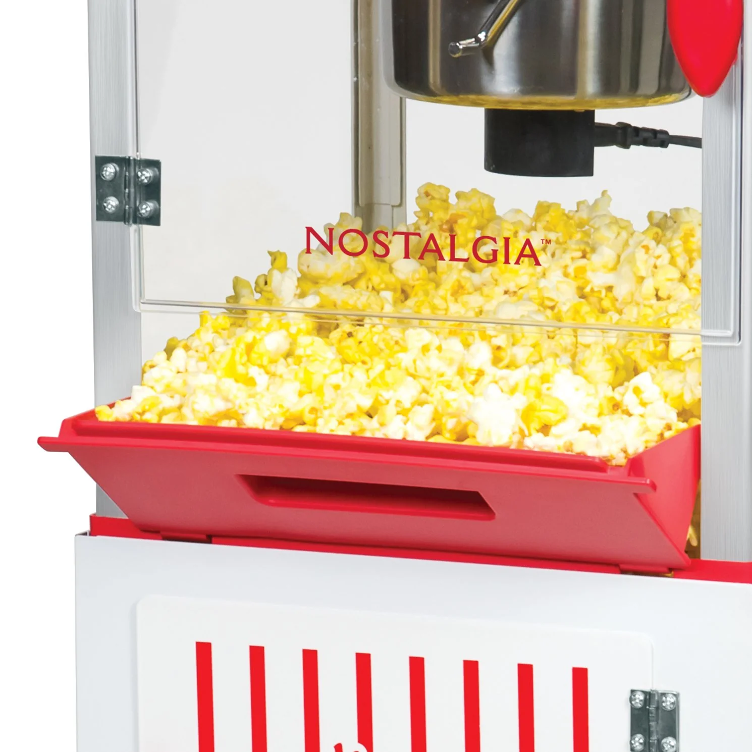 48-Inch 2.5-Oz. Popcorn Cart, Red/White - Inhomebuy