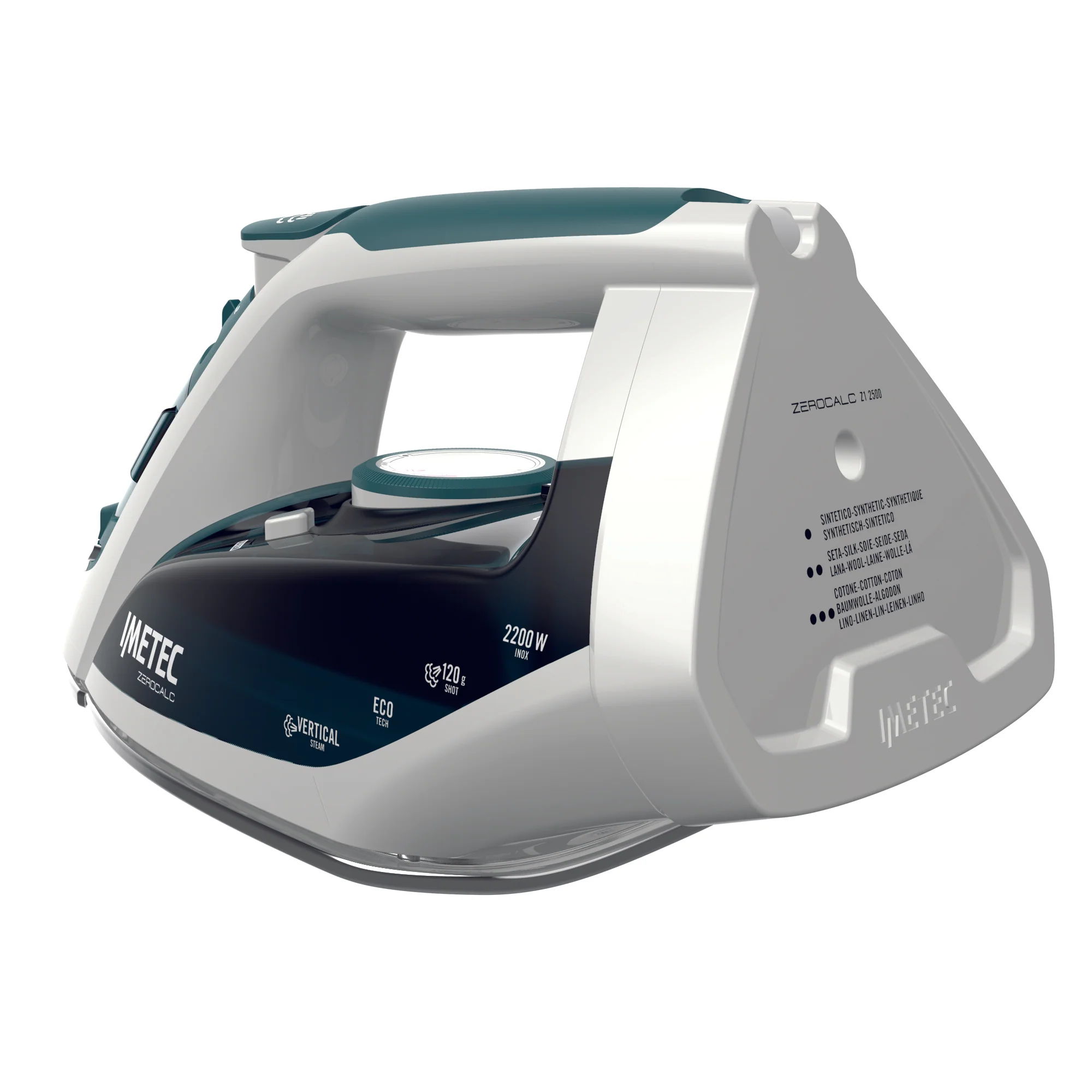 Imetec Steam Iron, 2X Zero Calc Z1 2500 , 2200W, 120G, S/S SOLEPLATE - Inhomebuy