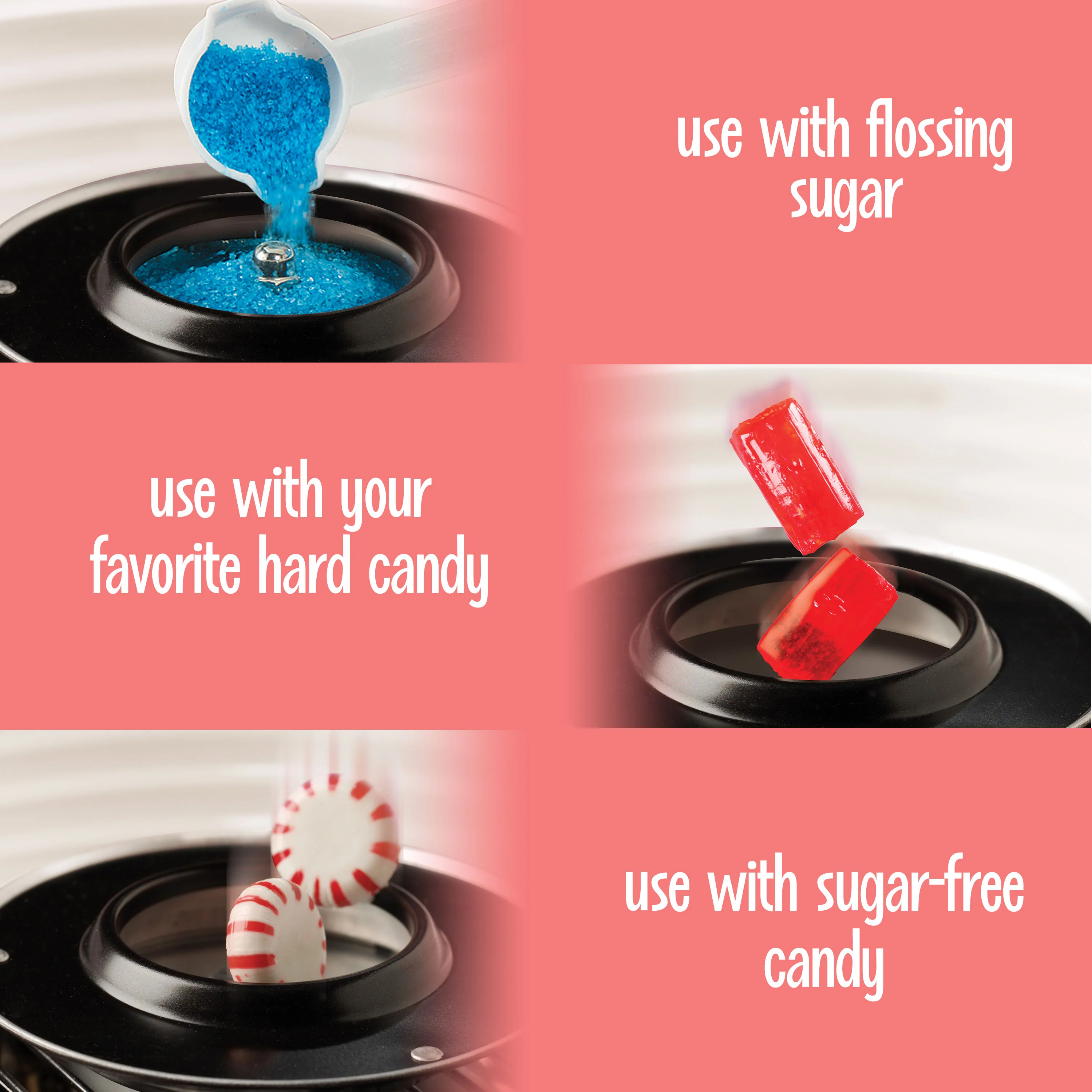 Retro Hard & Sugar-Free Candy Original Cotton Candy Maker - Inhomebuy