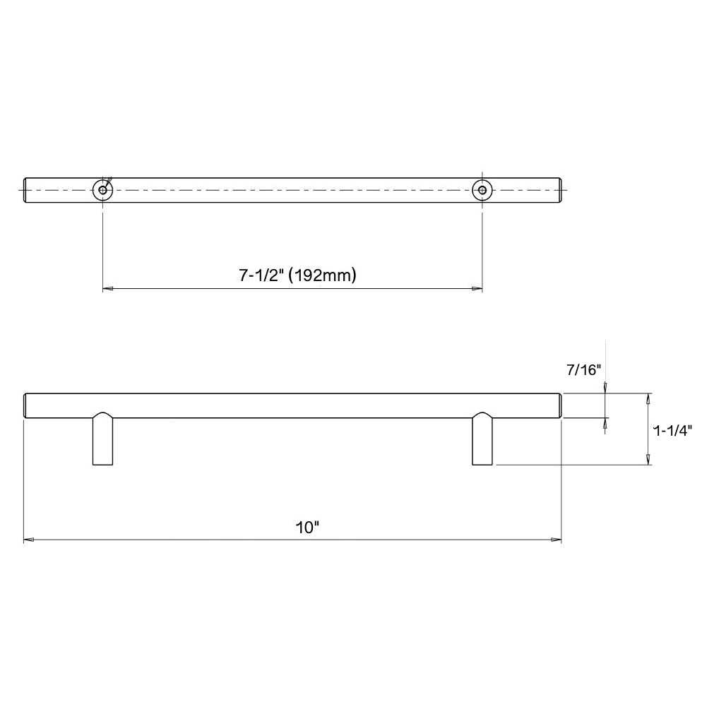 Diversa Antique Copper Euro Style Cabinet Bar Pull - Inhomebuy