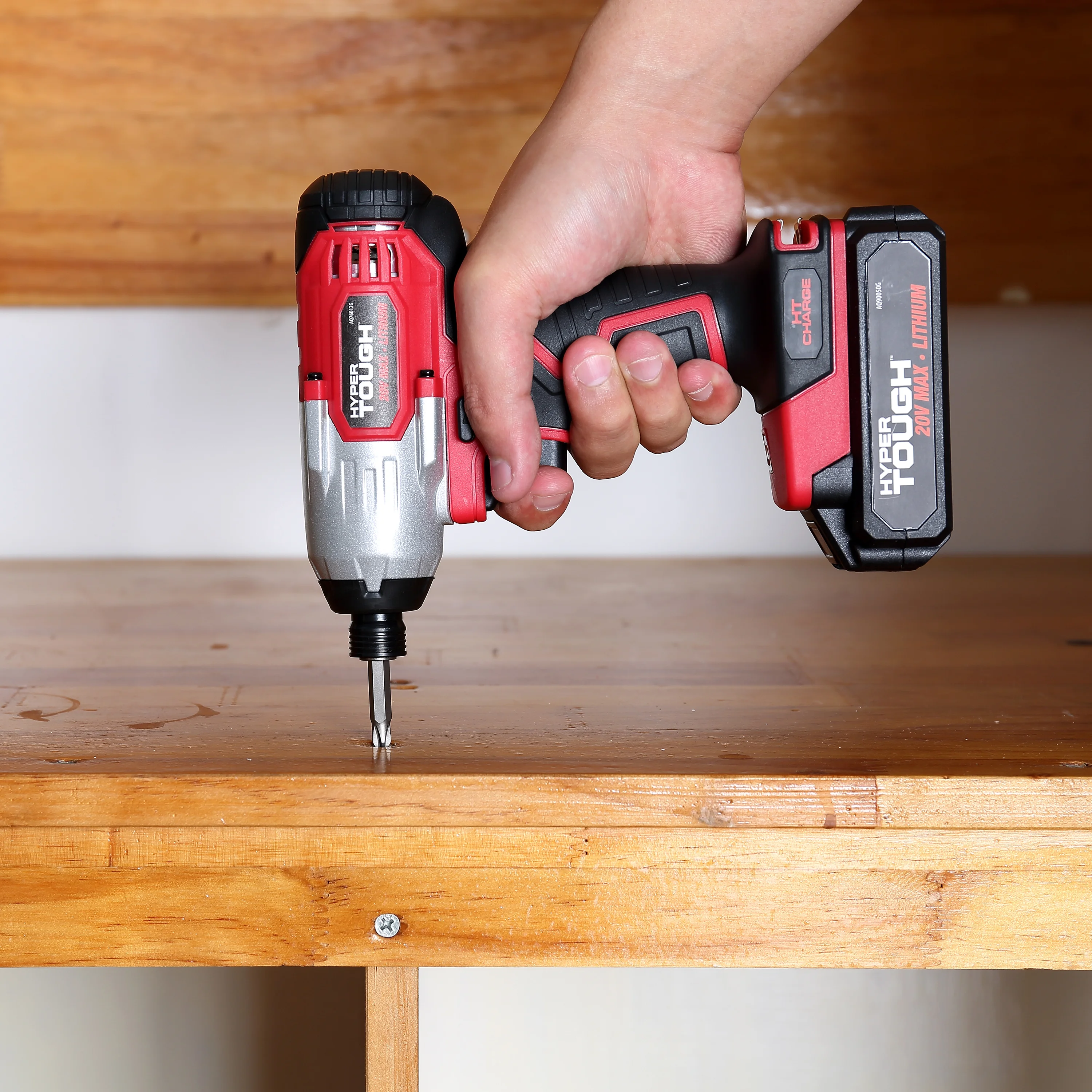 Hyper Tough 20V Max Lithium-ion Cordless Impact Driver, 1/4 inch Quick Release Chuck with 1.5Ah Lithium-ion Battery & Charger, Bit Holder & LED Light - Inhomebuy