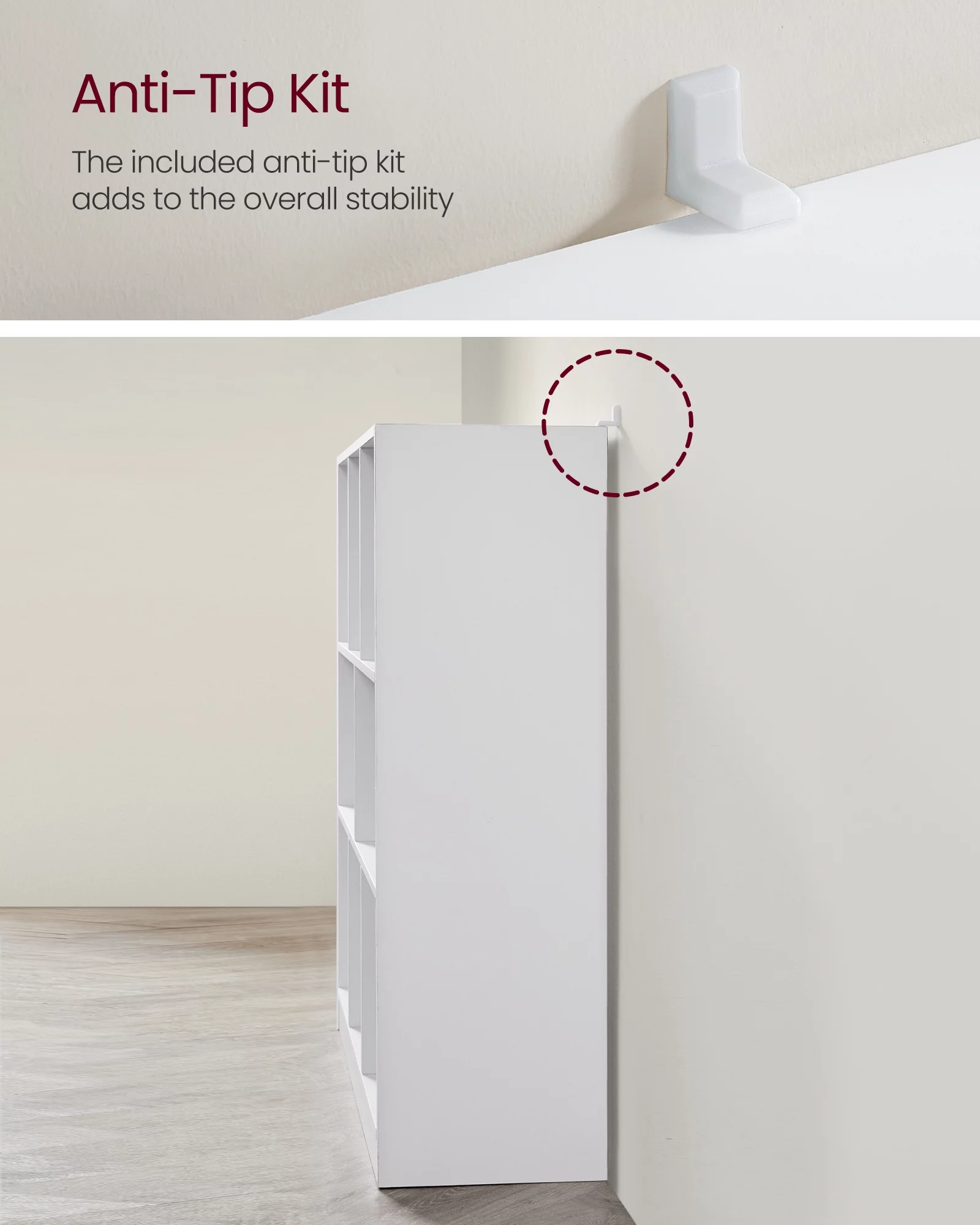 VASAGLE 8-Cube Storage Organizer Bookcase Book Shelf Storage Cabinet White - Inhomebuy