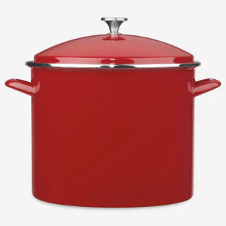Cuisinart Enamel-on-Steel Stock Pot: 20 quart, red | EOS206-33R - Inhomebuy