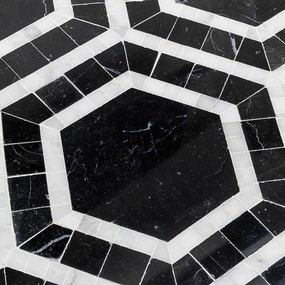 Zeta Random Sized Marble Honeycomb Mosaic Wall & Floor Tile Ivy Hill Tile - Inhomebuy