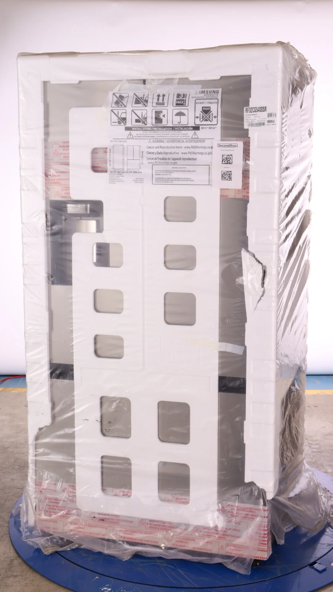 SAMSUNG 36 IN. 30.5 CU. FT. STAINLESS STEEL 3 DOOR FRENCH DOOR REFRIGERATOR WITH EXTERIOR WATER DISP - Inhomebuy