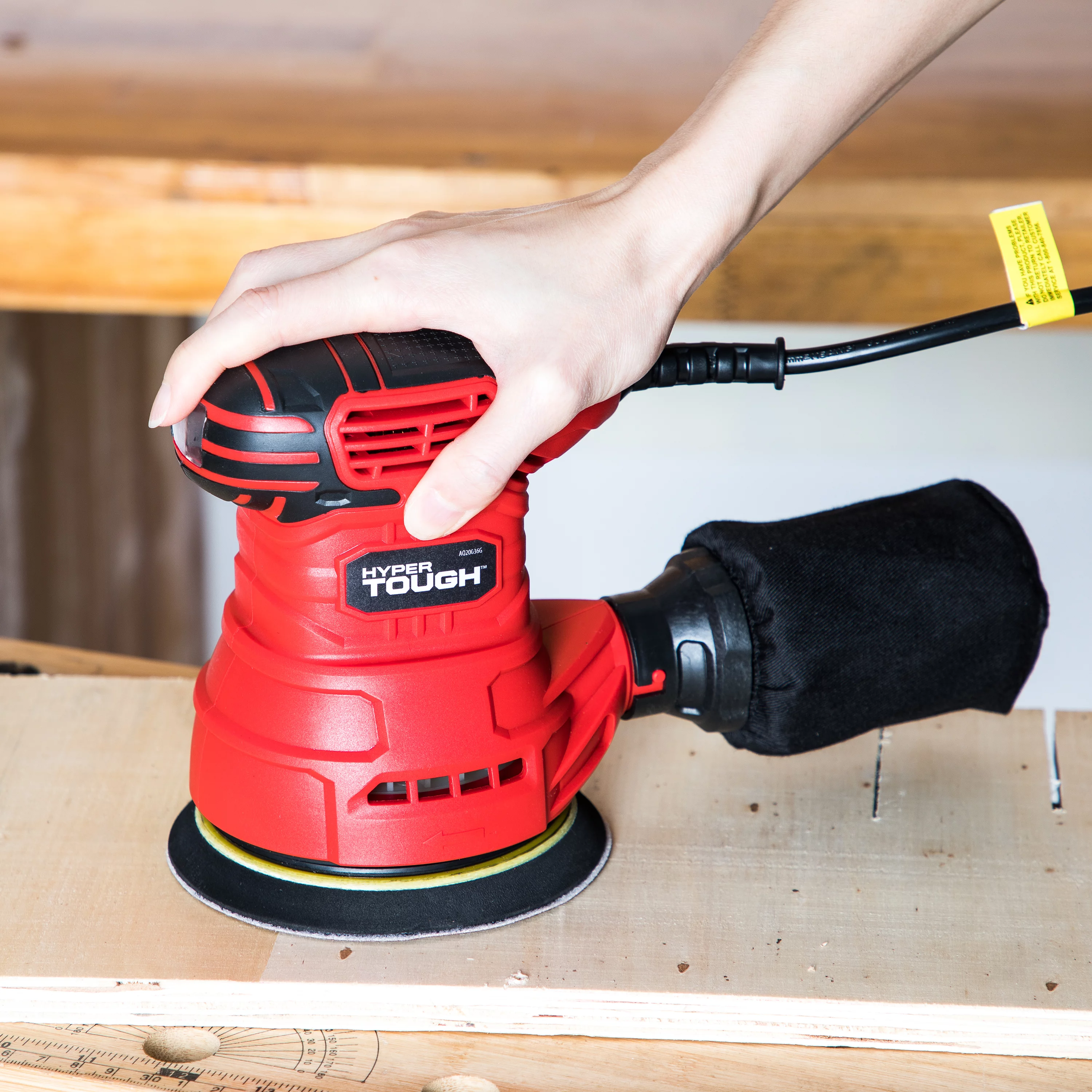 Hyper Tough 2.5-Amp Orbital Sander, 5-Inch, Corded, AQ20036G - Inhomebuy
