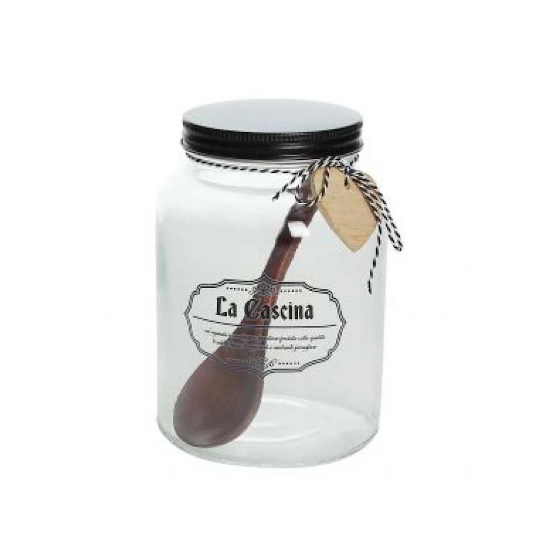 Jar W/ Lid, H12, 650CC+Spoon, Dolce Casa La Cascina - Inhomebuy