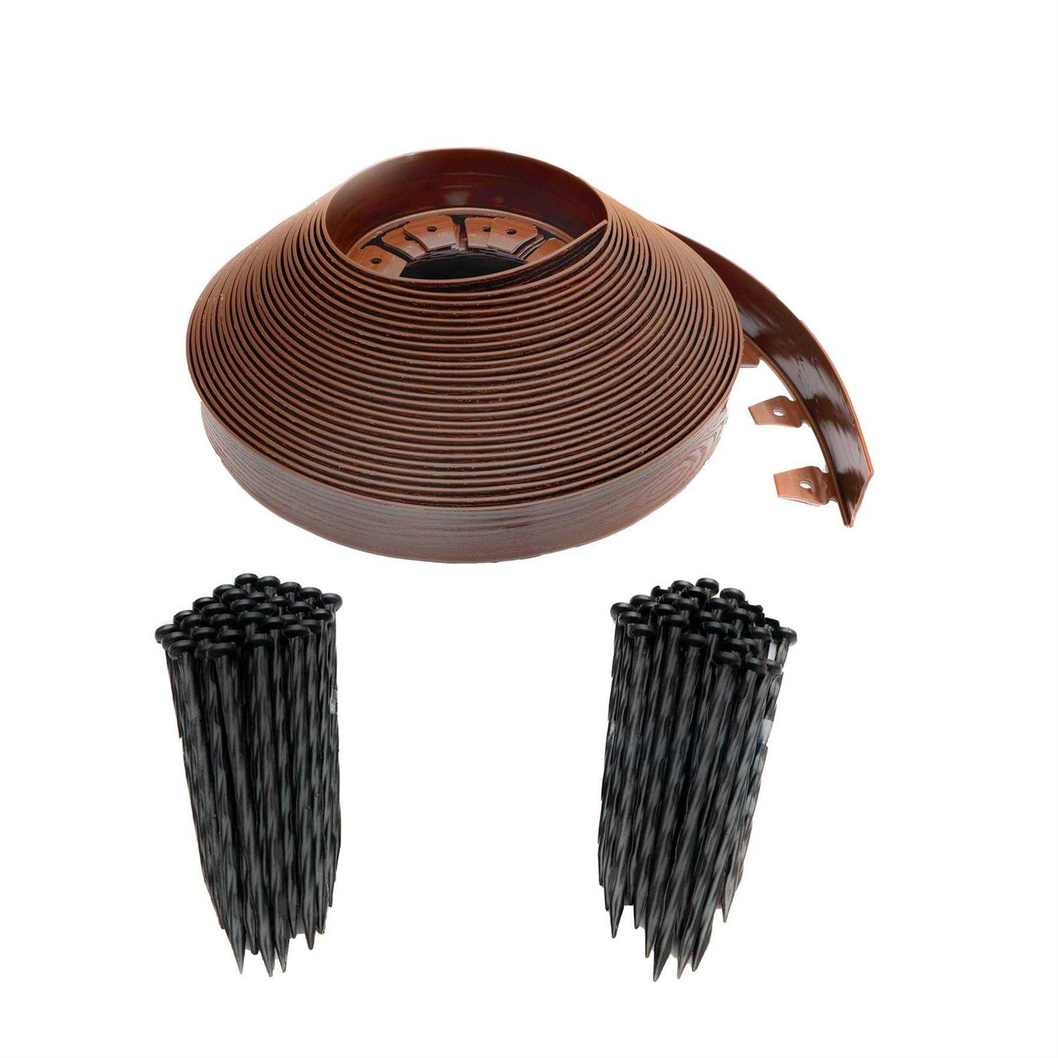 EasyFlex 2.5 Tall Wall No-Dig Landscape Edging Kit 3220E-100C - Inhomebuy