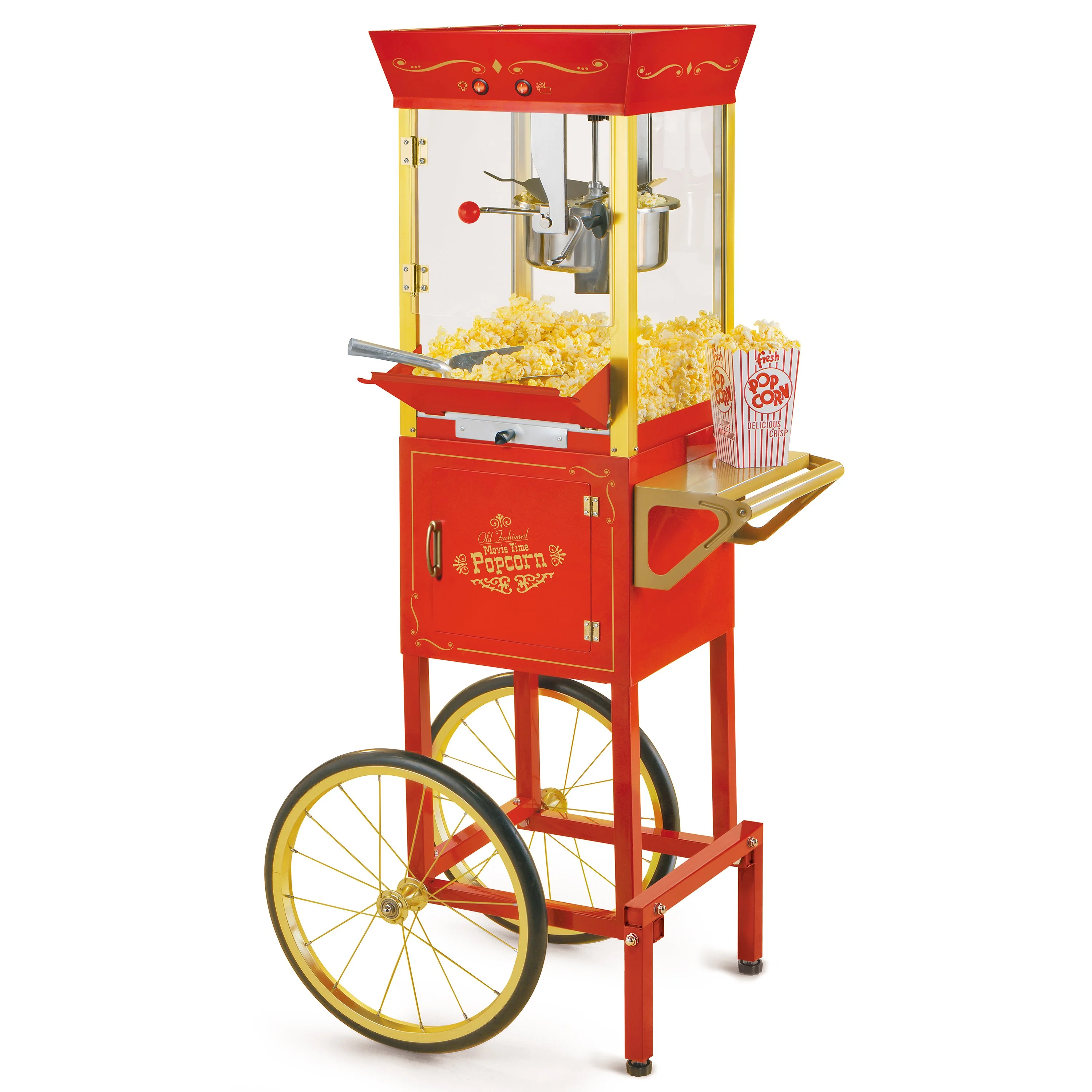 Vintage Professional Popcorn Cart - NEW 8-Ounce Kettle - 53 Inches Tall - Inhomebuy