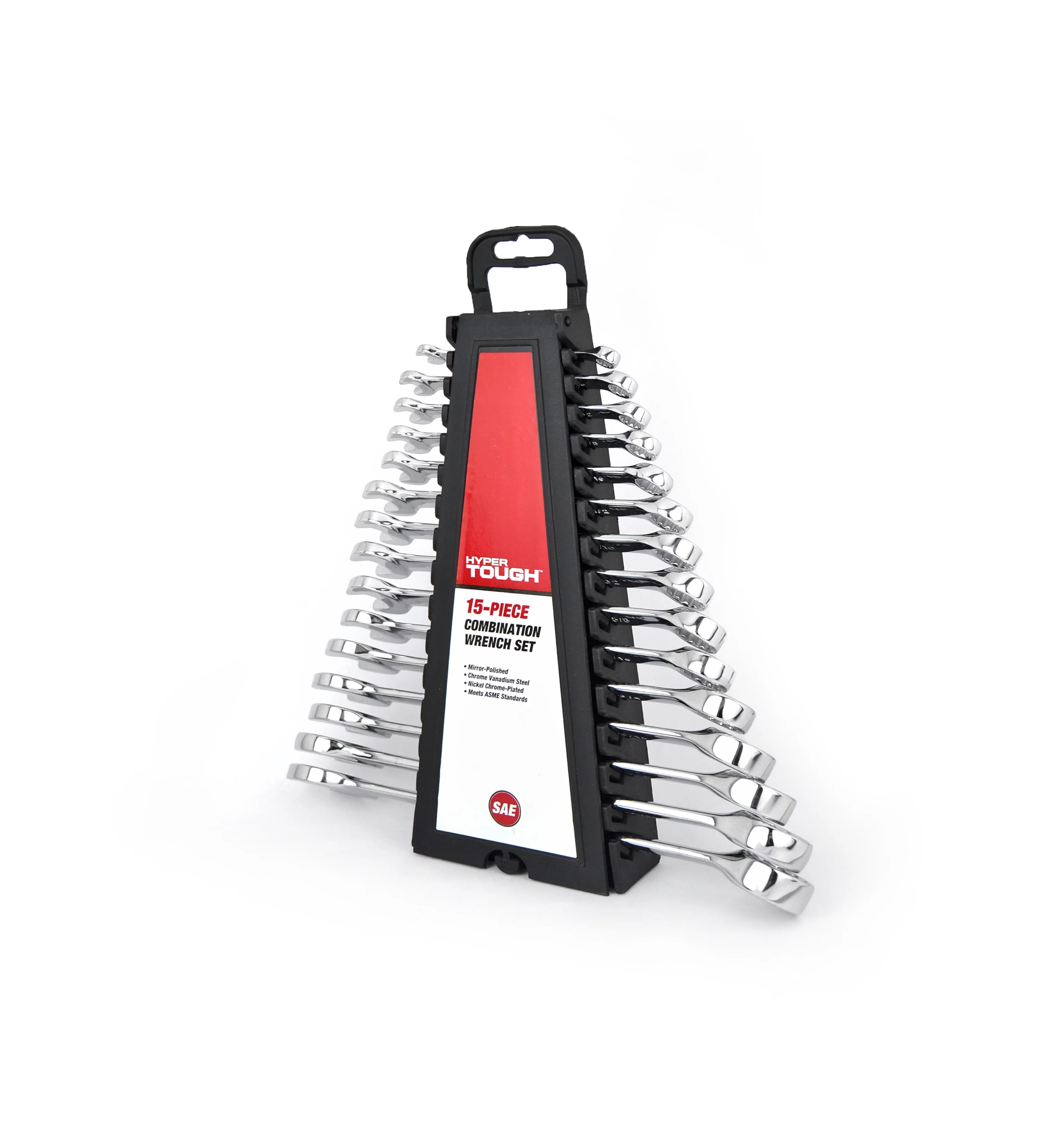 Hyper Tough 15-Piece Combination Wrench Set, SAE - Inhomebuy