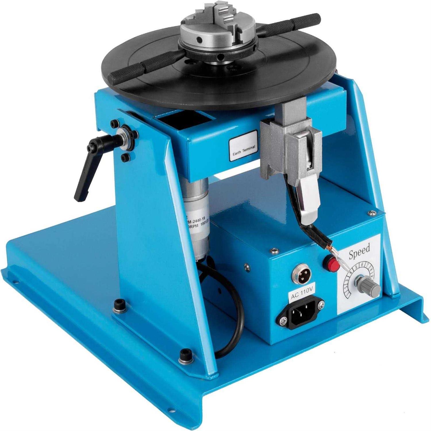 VEVOR 10kg Rotary Welding Positioner Turntable Table 110V Mini 0 to 90Welding Positioner Positioning Turntable 2.5 Inch 3 Jaw Lathe Chuck 180mm HJTHJDWQZT0000001V1 - Inhomebuy