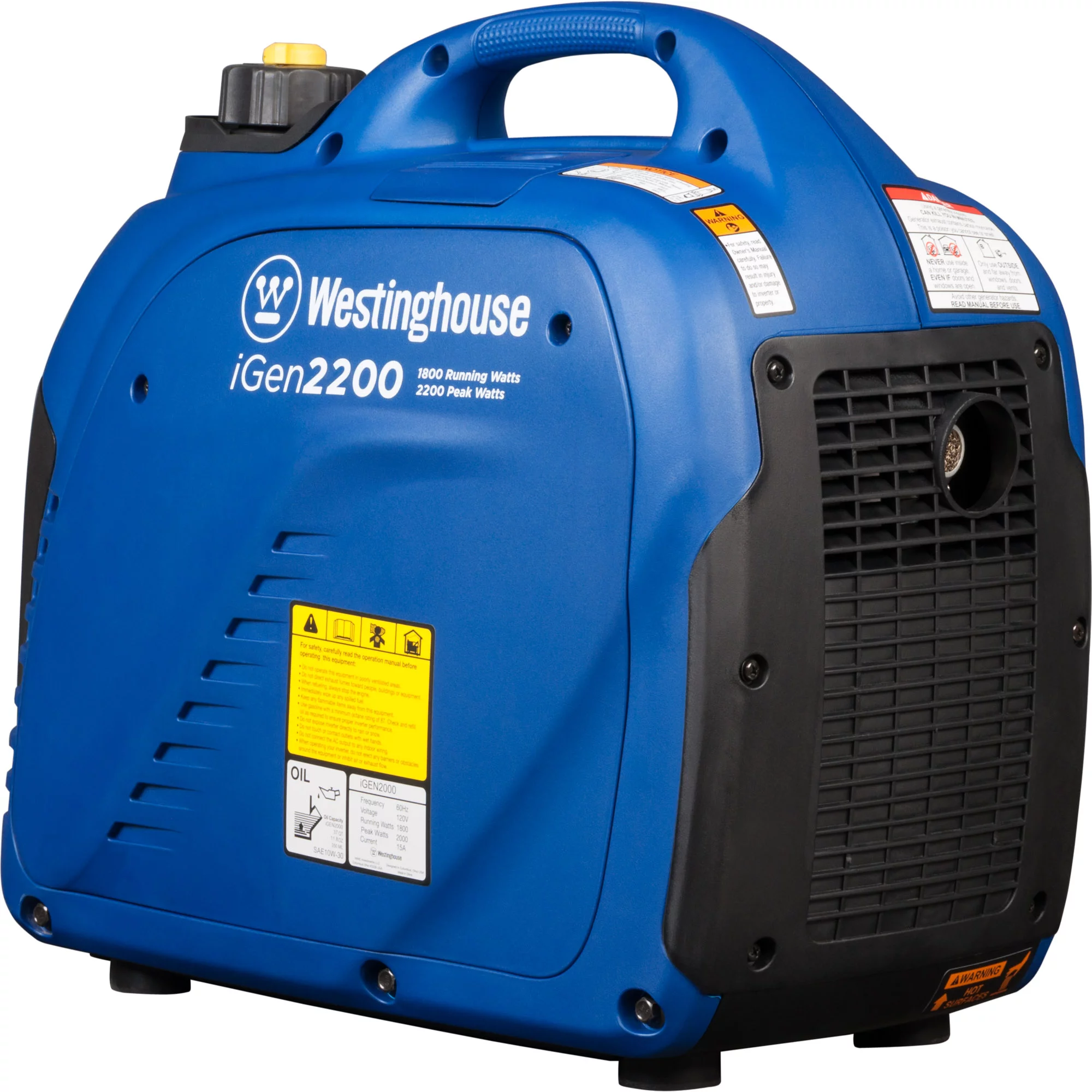 Westinghouse 2200 Peak Watt Portable Gas Inverter Generator - Inhomebuy