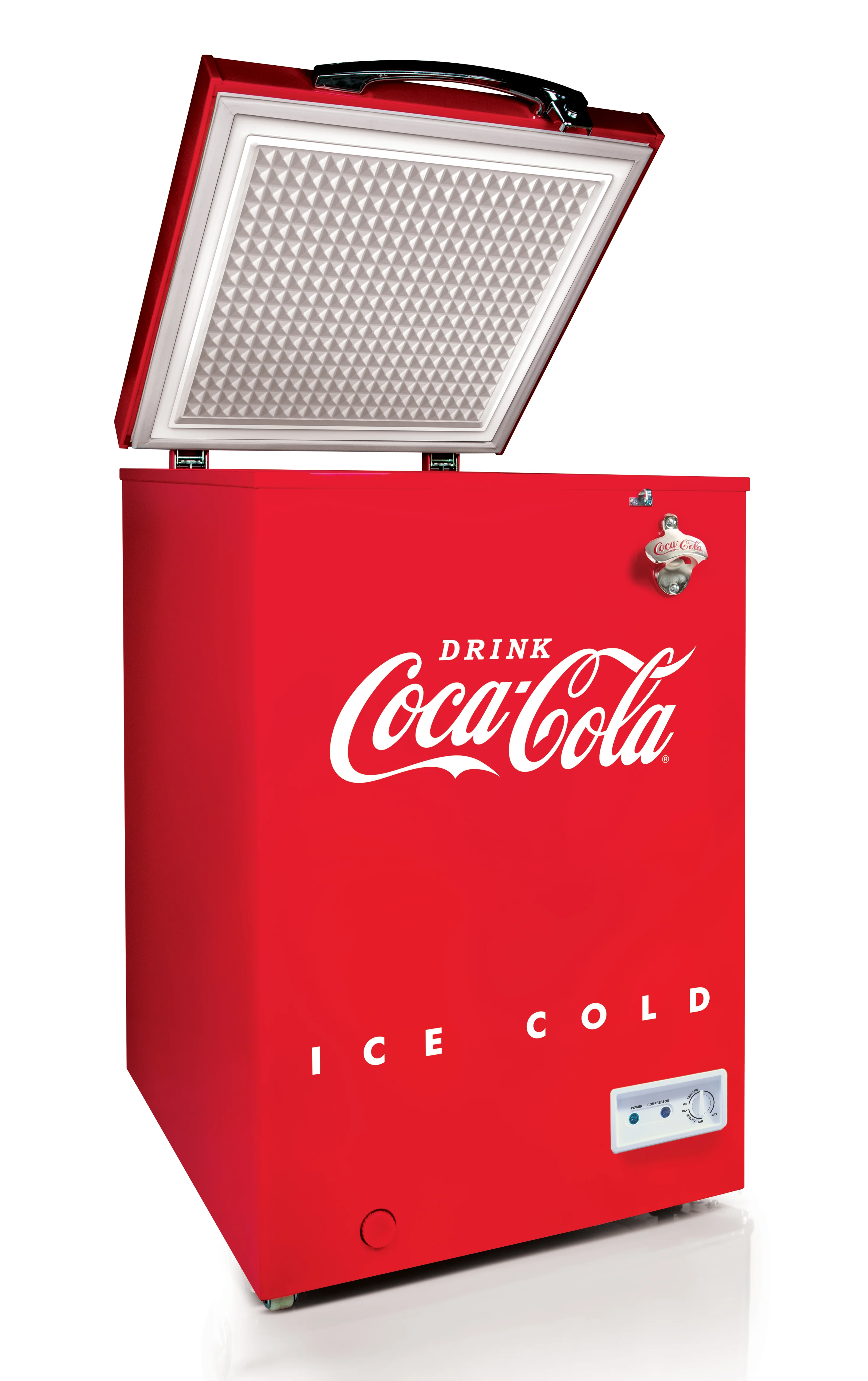 Coca-Cola 3.5 Cu.Ft. Refrigerator & Chest Freezer, Red - Inhomebuy