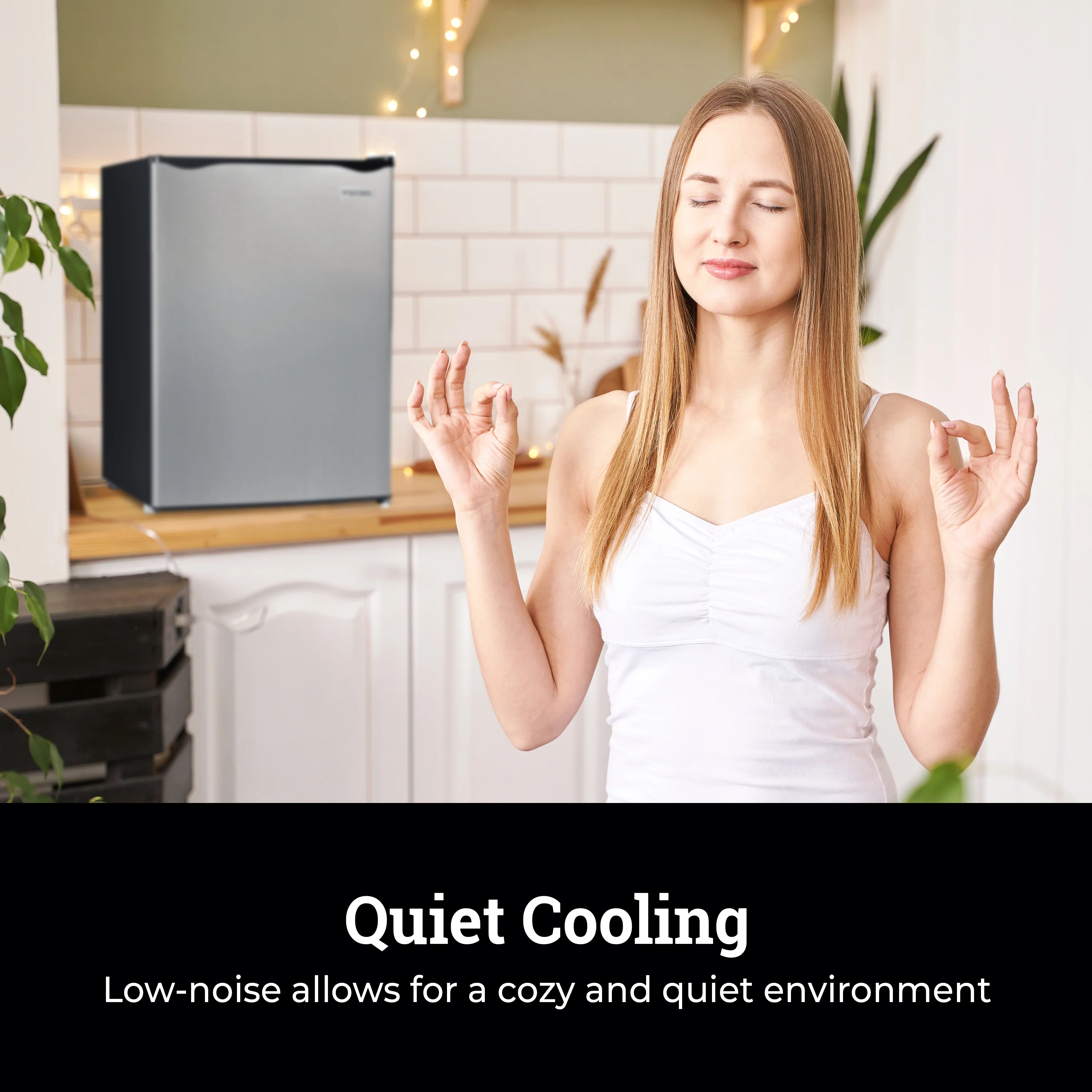 Igloo 2.6 Cu. Ft. Refrigerator w/ Freezer, Platinum - Inhomebuy