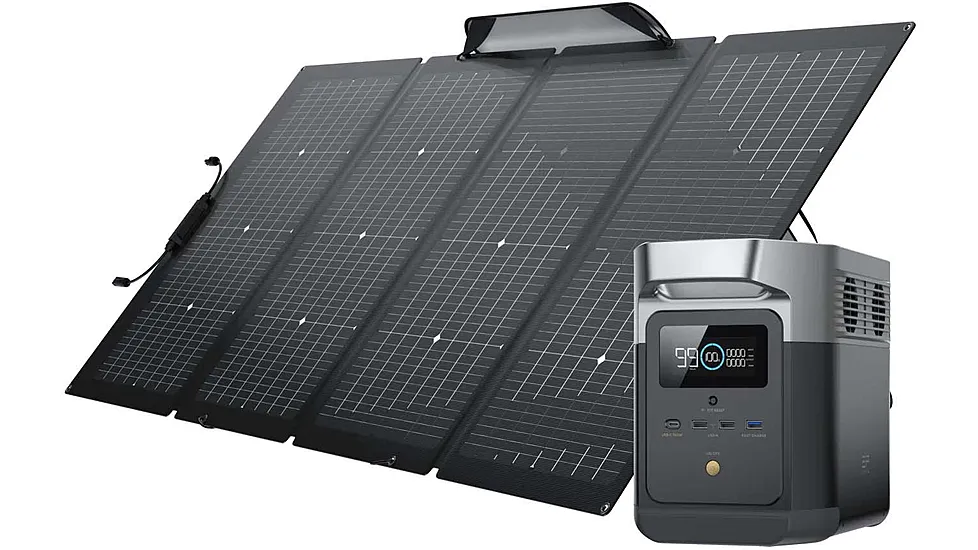 EcoFlow Package - DELTA Mini Portable Power Station (882Wh) and 1 x Bifacial Portable Solar Panel (220W) - Inhomebuy