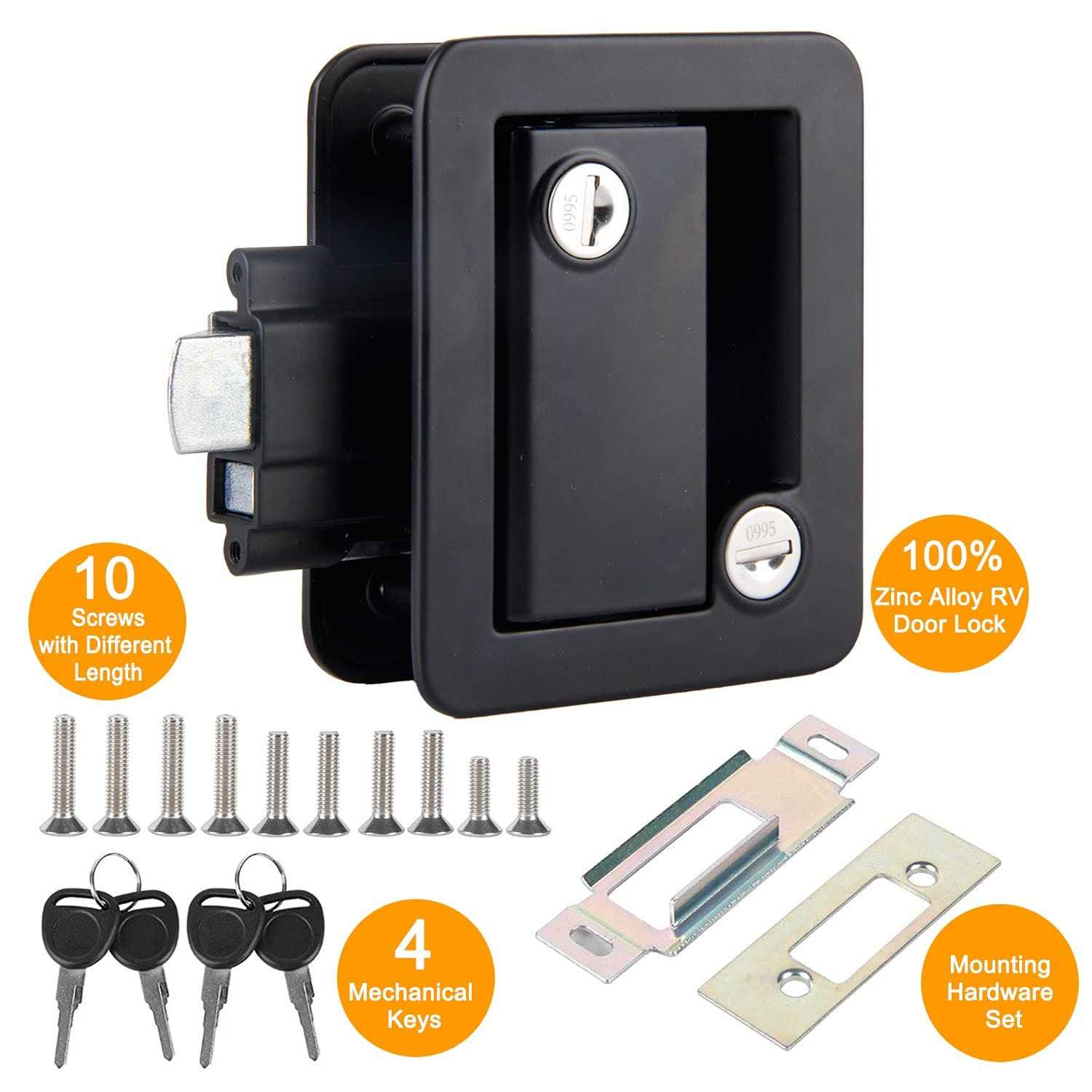 Vogrex Rv Door Lock Travel Trailer Entry Door Lock With Paddle Deadbolt - Inhomebuy