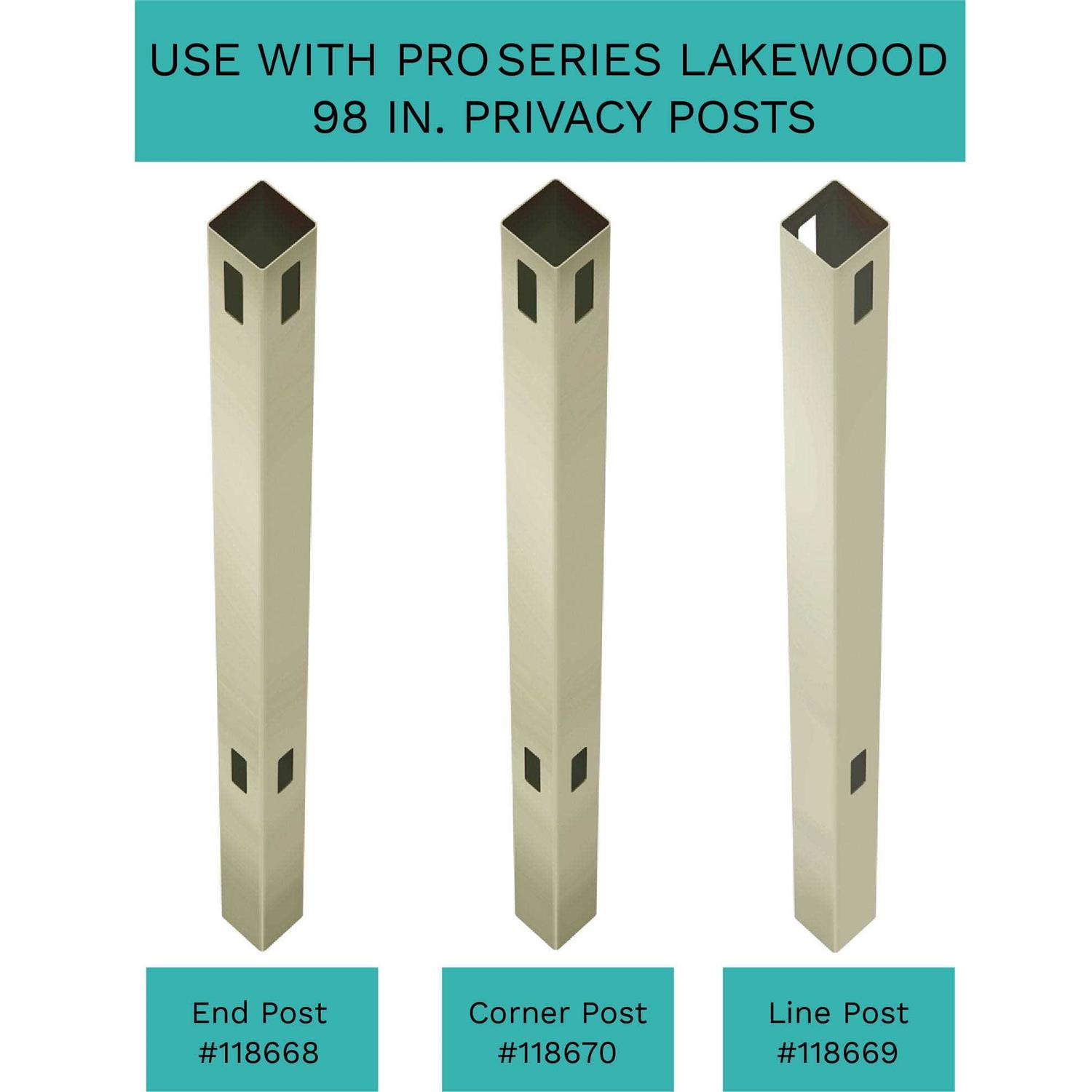 Outdoor Essentials Pro Series 5 in. x 5 in. x 8 ft. White Vinyl Woodbridge Routed Corner Fence Post - Inhomebuy