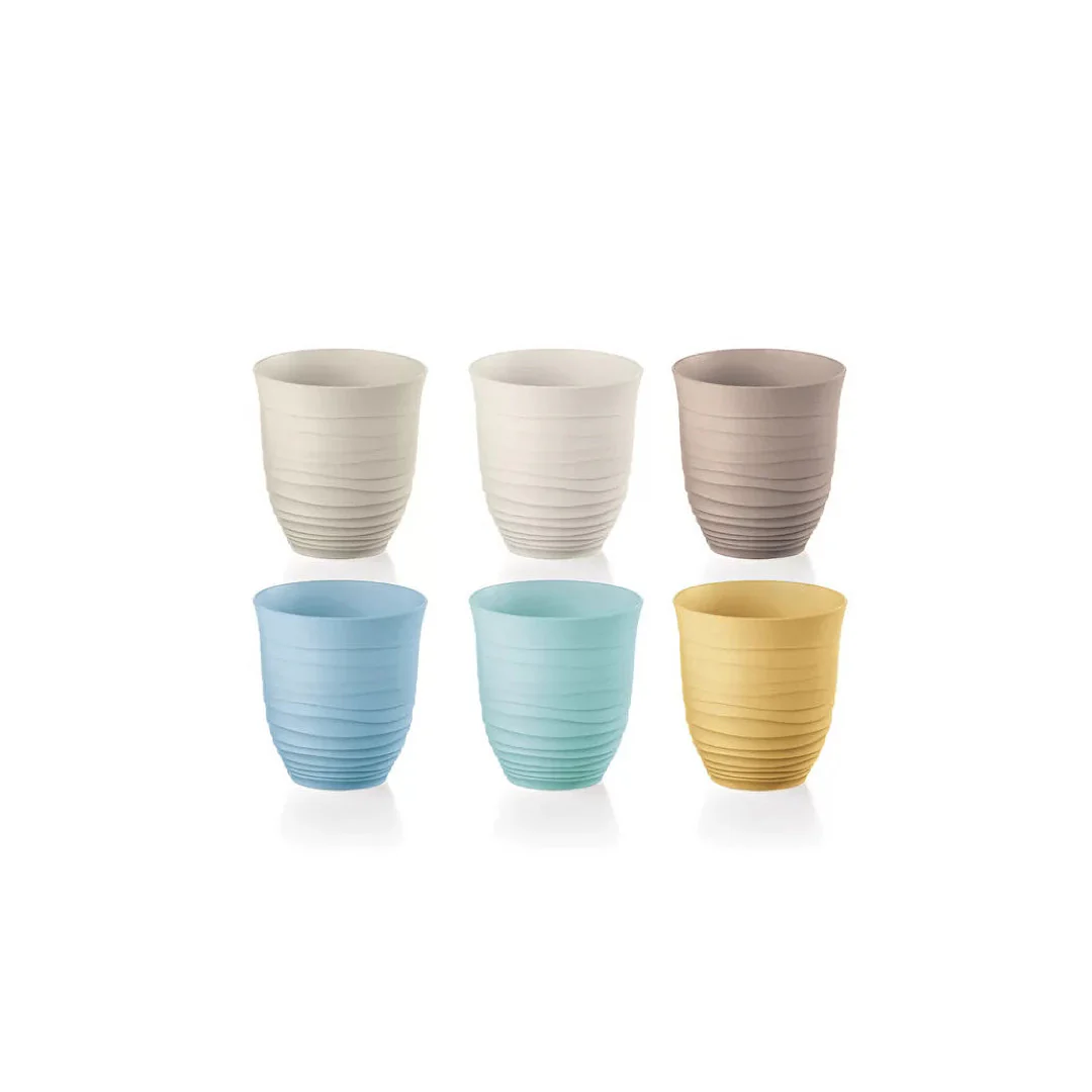 Set Of 6 Low Tumblers 'Tierra' - Inhomebuy