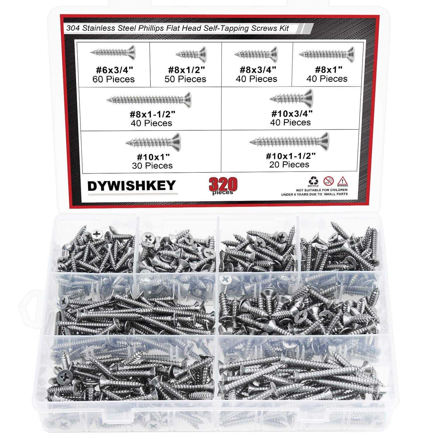 DYWISHKEY 200 Pieces M3 x 30mm/35mm/40mm/45mm/50mm Stainless Steel 304 Hex Socket Head Cap Bolts Screws and Nuts Kit - Inhomebuy