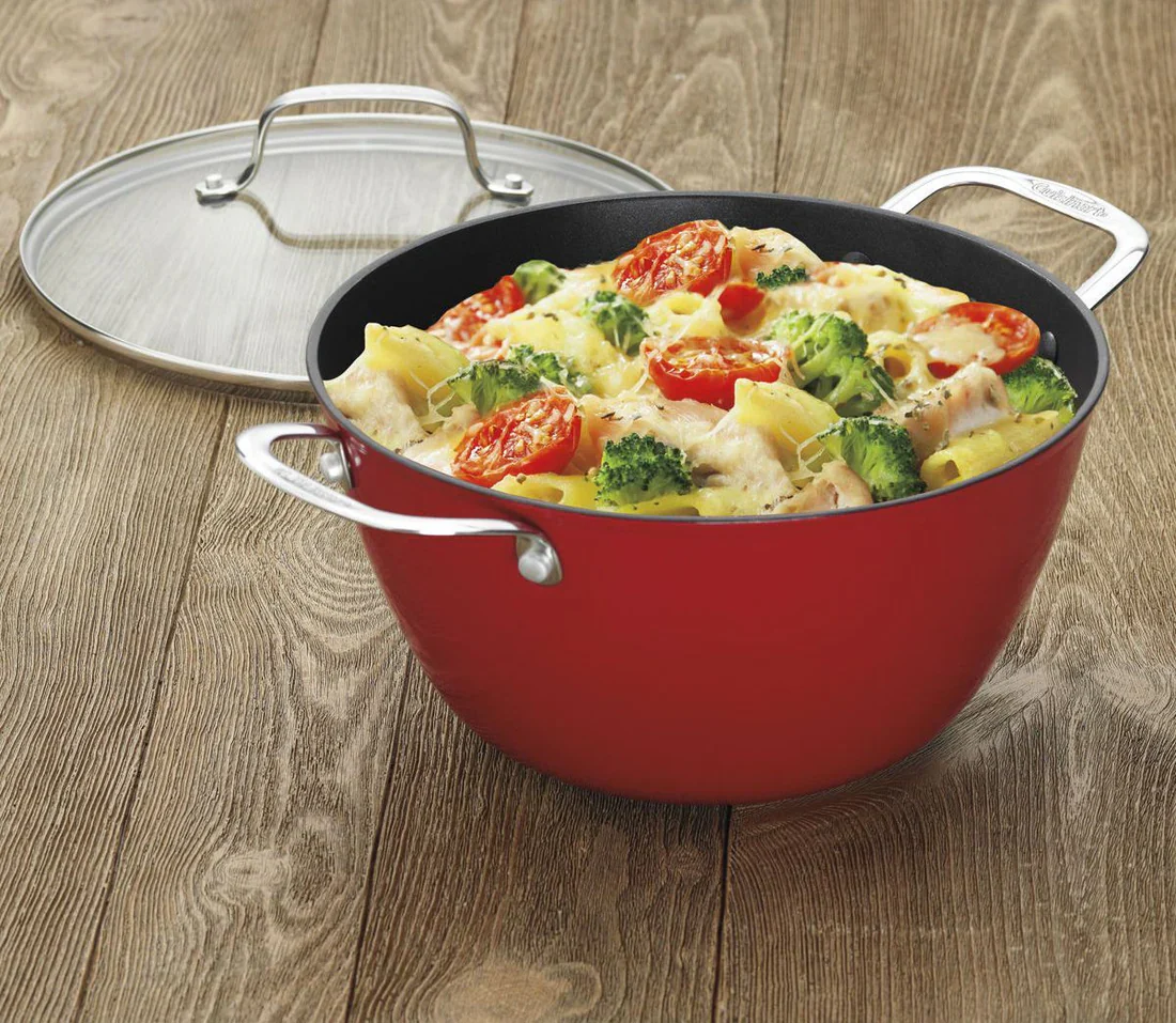 Cuisinart 3.2qt Dutch Oven CastLite w/ glass lid |CIL32-22RC| - Inhomebuy