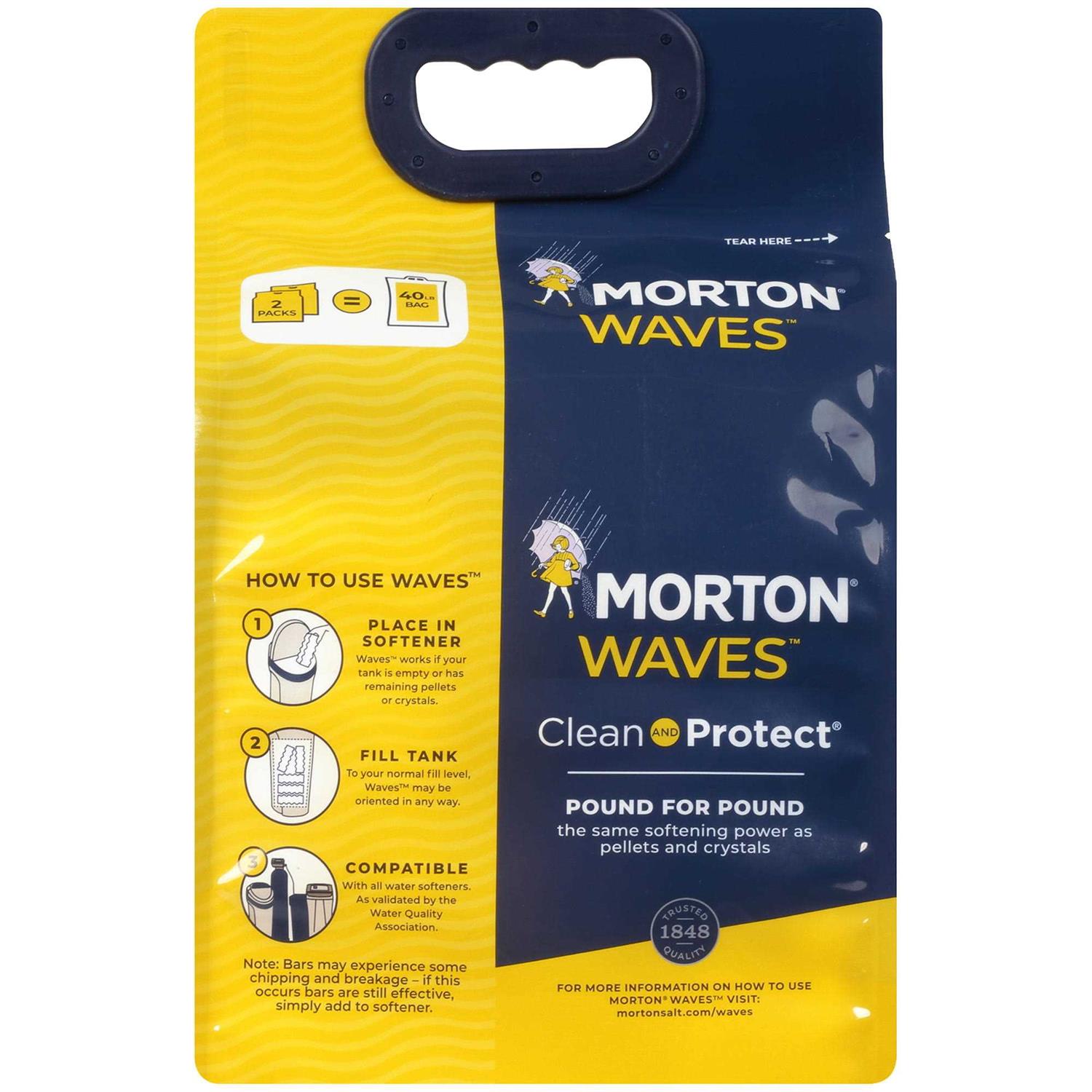 Morton Waves Rust Defense Water Softener Salt Bar 20 lb - Inhomebuy