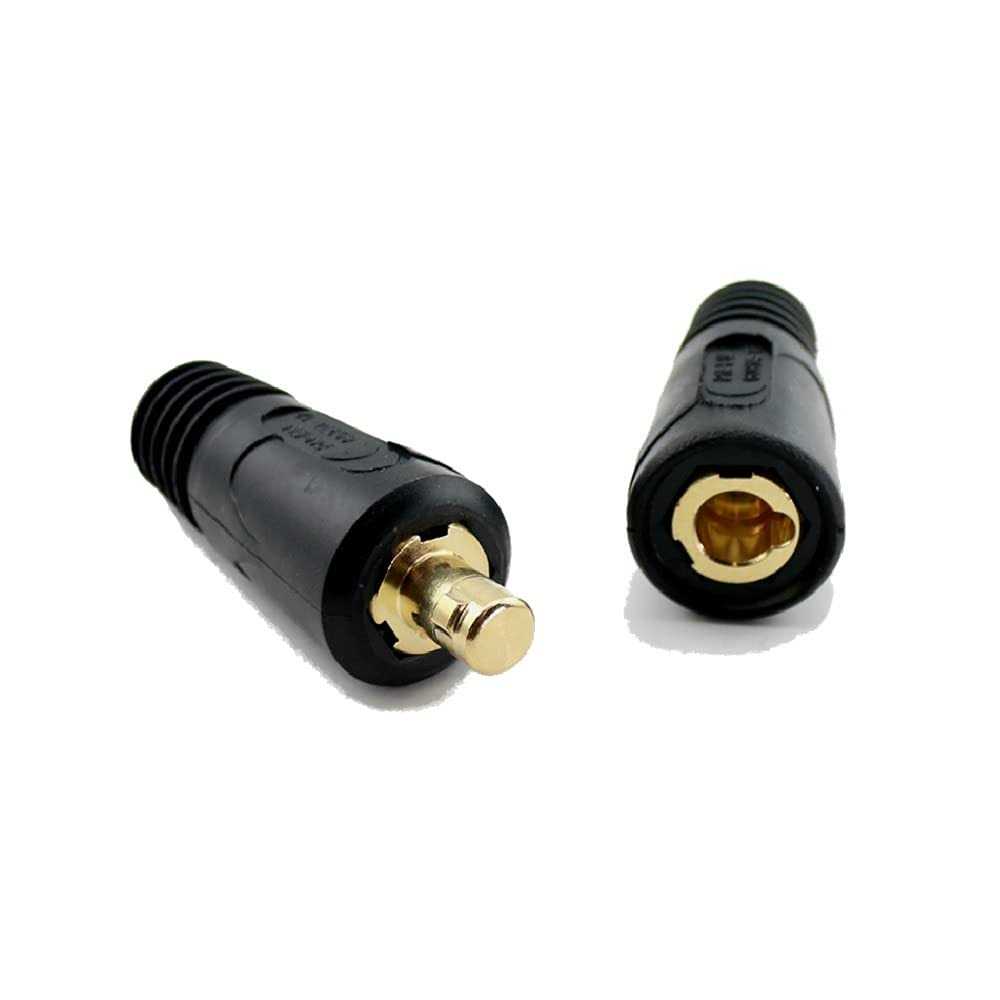 WeldingCity Dinse-Type Twist-Lock Insulated Connector Pair for Welding Cable AWG - Inhomebuy