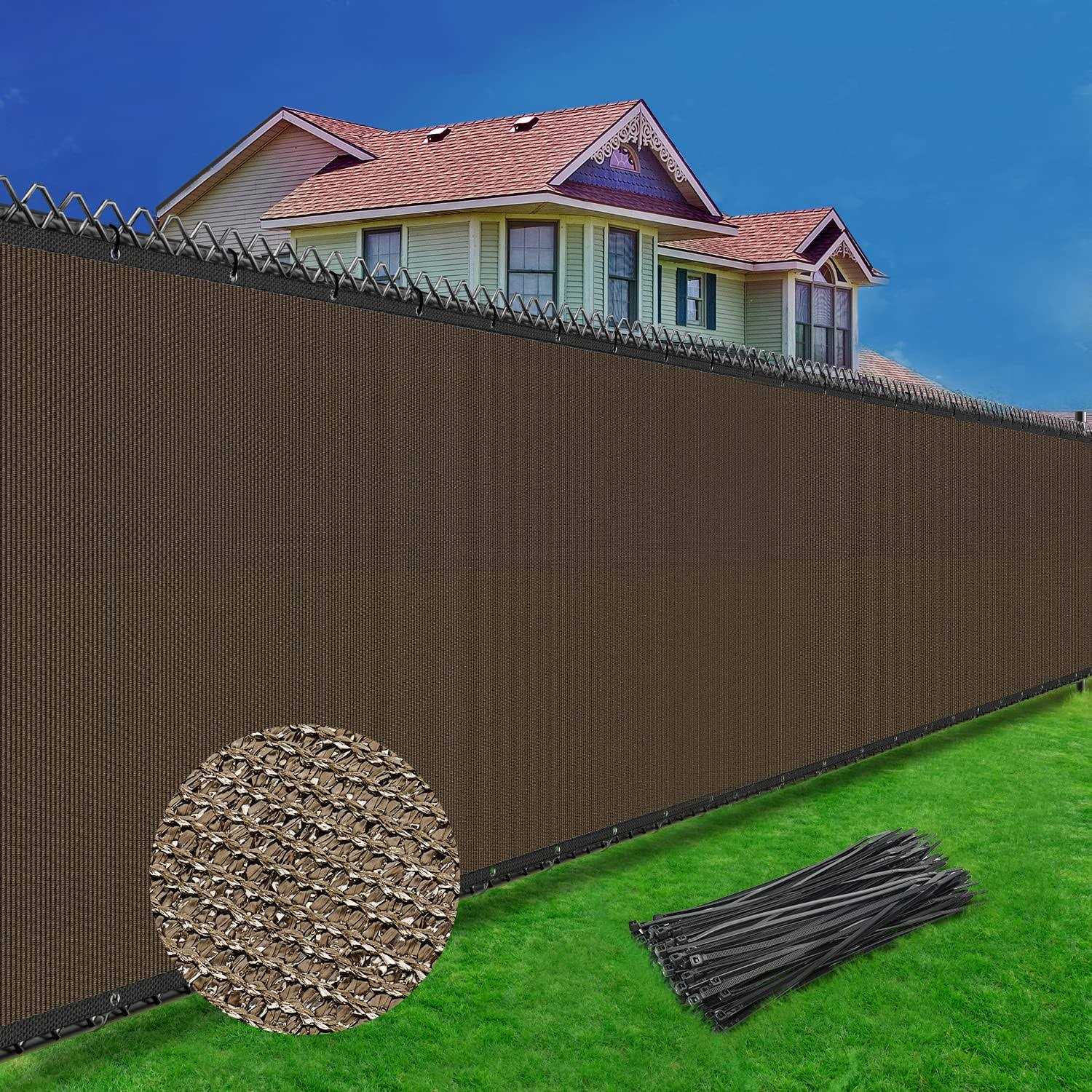 Winpull 6FT x 50FT Privacy Screen Fence Heavy Duty 170GSM Fencing Mesh Shade Net Cover Nickel-Plated Copper Grommets - Inhomebuy