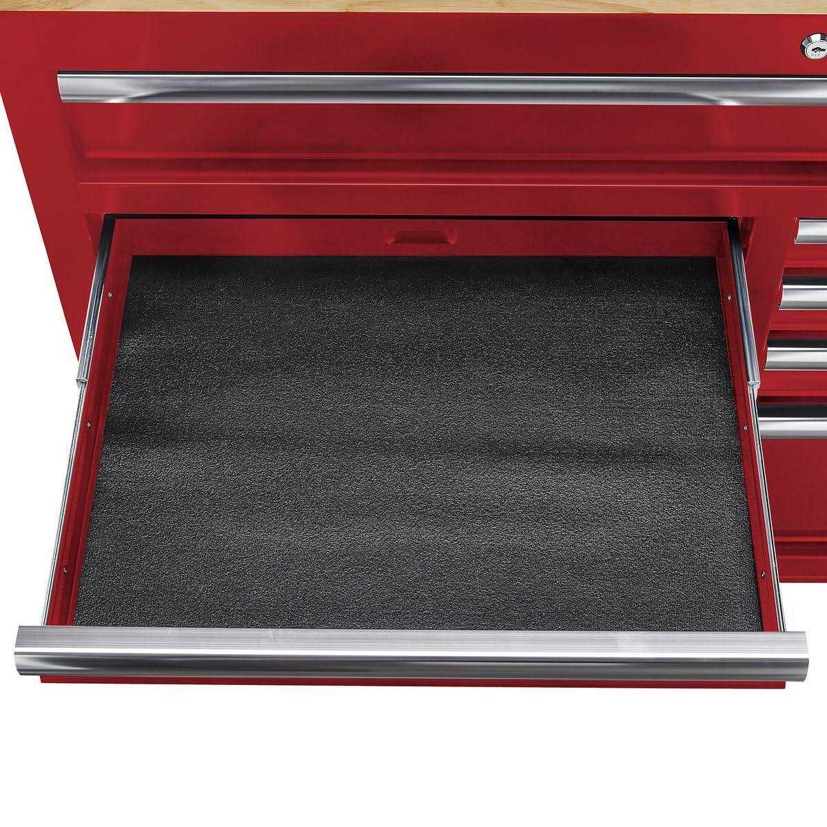 Yukon 46 in. 9-Drawer Mobile Storage Cabinet with Solid Wood Top - Inhomebuy