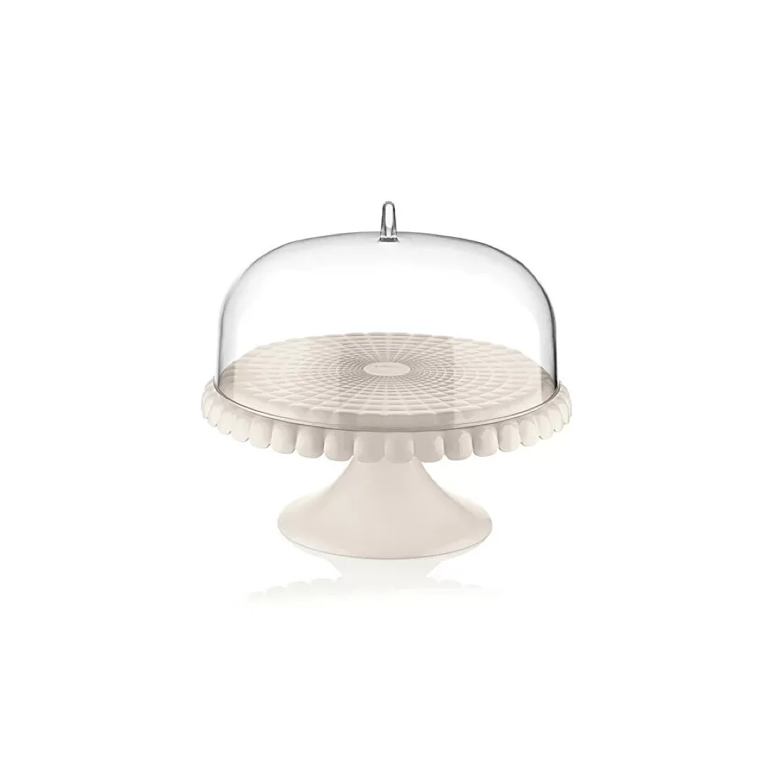 Small Cake Stand With Dome Milk White Tiffany - Inhomebuy