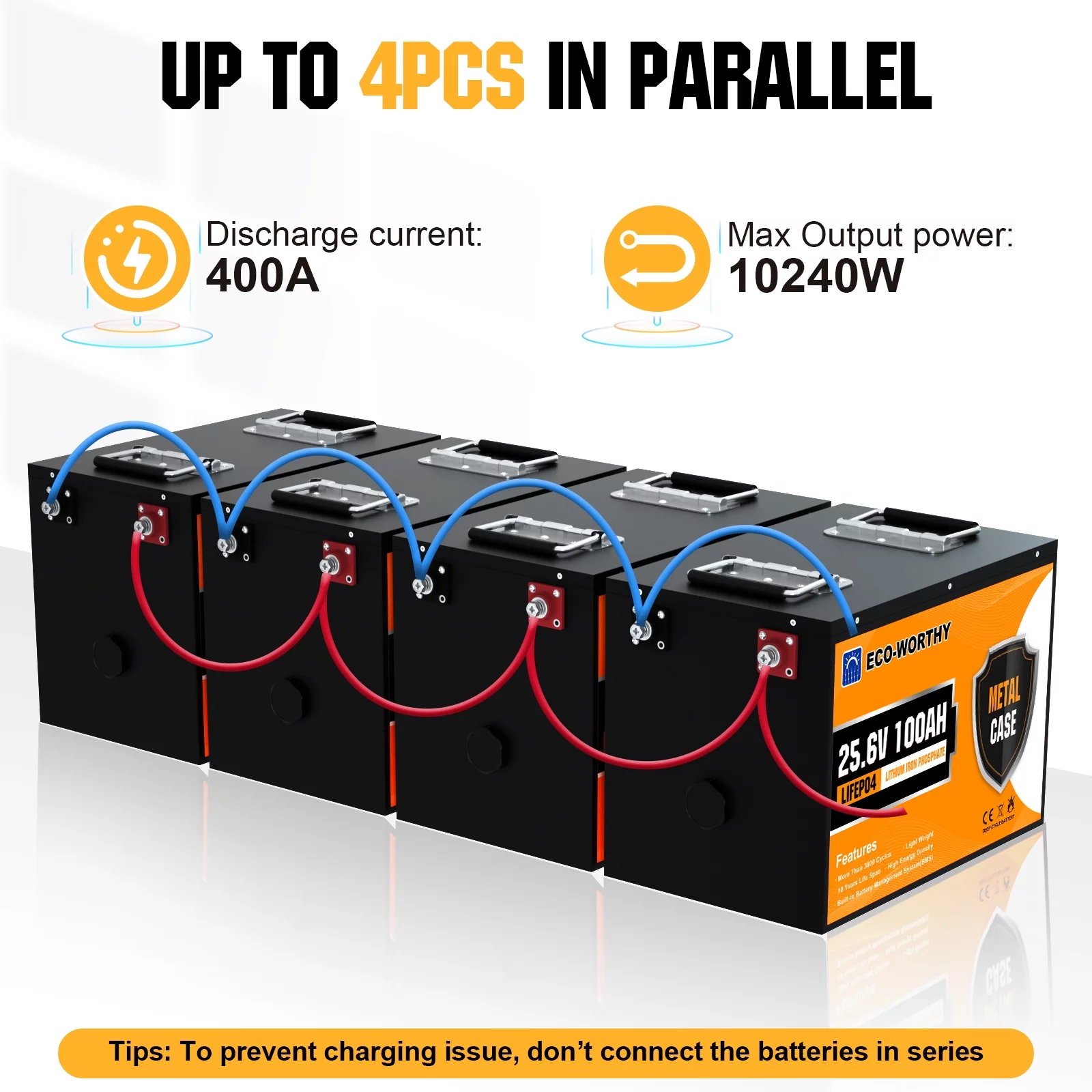 Eco-Worthy 12V 20AH Lithium Battery LiFePO4 Battery Deep Cycle for Outdoor Camping RV Boat Solar System - Inhomebuy