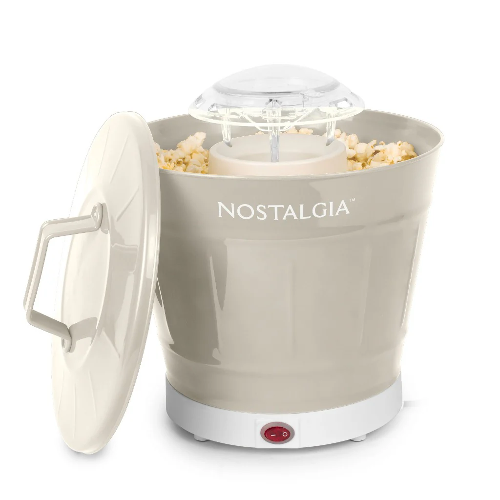 Hot Air Popcorn Maker and Bucket, Khaki - Inhomebuy